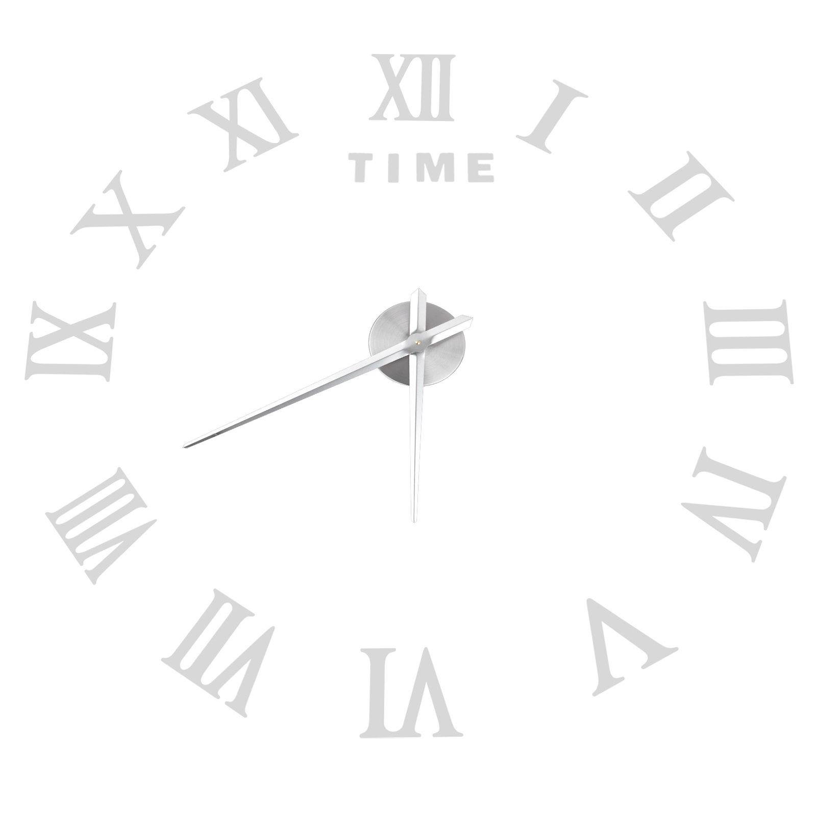 DIY Wall Clock Roman Numerals Frameless Mirror Surface Wall Clock Home Living view 6