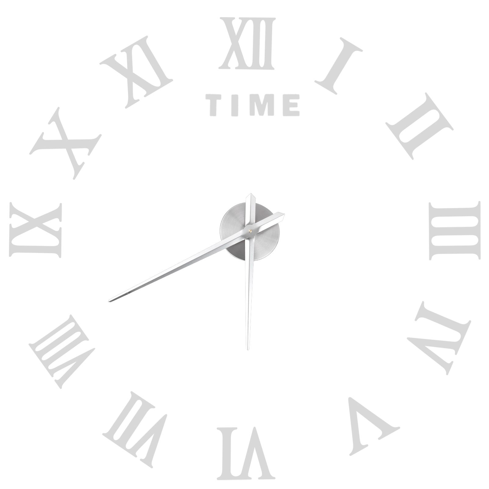 DIY Wall Clock Roman Numerals Frameless Mirror Surface Wall Clock Home Living view 7