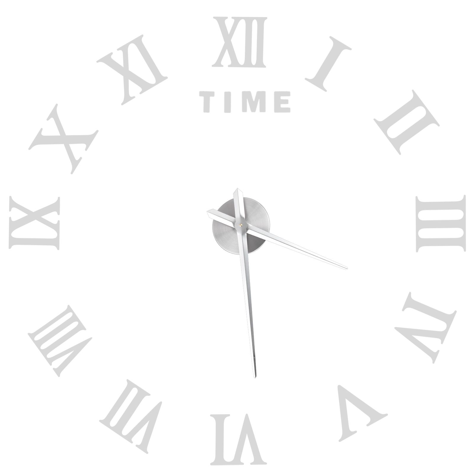 DIY Wall Clock Roman Numerals Frameless Mirror Surface Wall Clock Home Living view 8