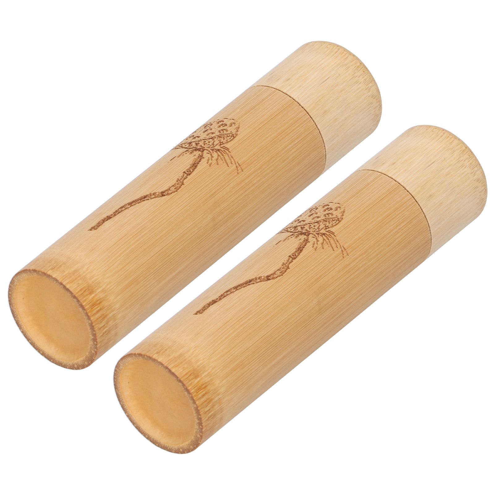2Pcs Bamboo Tube Natural Environmentally Friendly Carbonized for Tea Nuts view 4