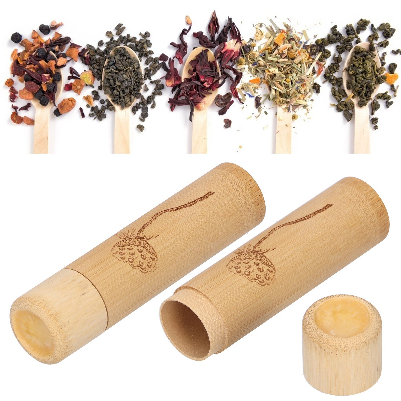 2Pcs Bamboo Tube Natural Environmentally Friendly Carbonized for Tea Nuts view 9