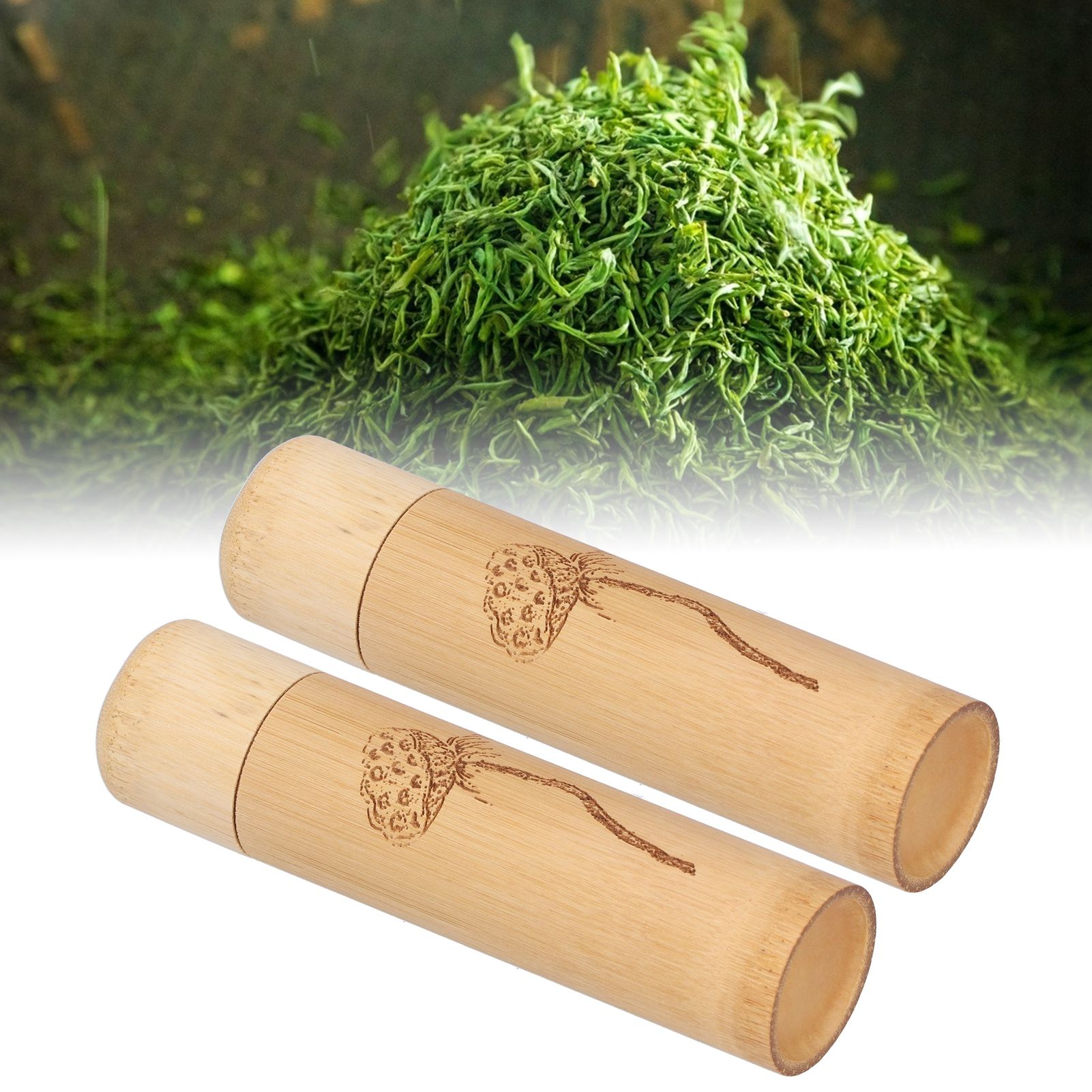 2Pcs Bamboo Tube Natural Environmentally Friendly Carbonized for Tea Nuts view 10