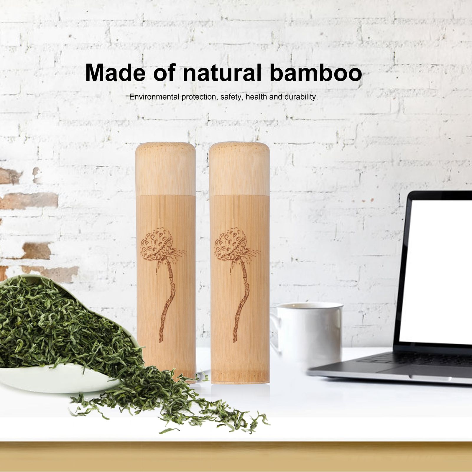 2Pcs Bamboo Tube Natural Environmentally Friendly Carbonized for Tea Nuts view 14