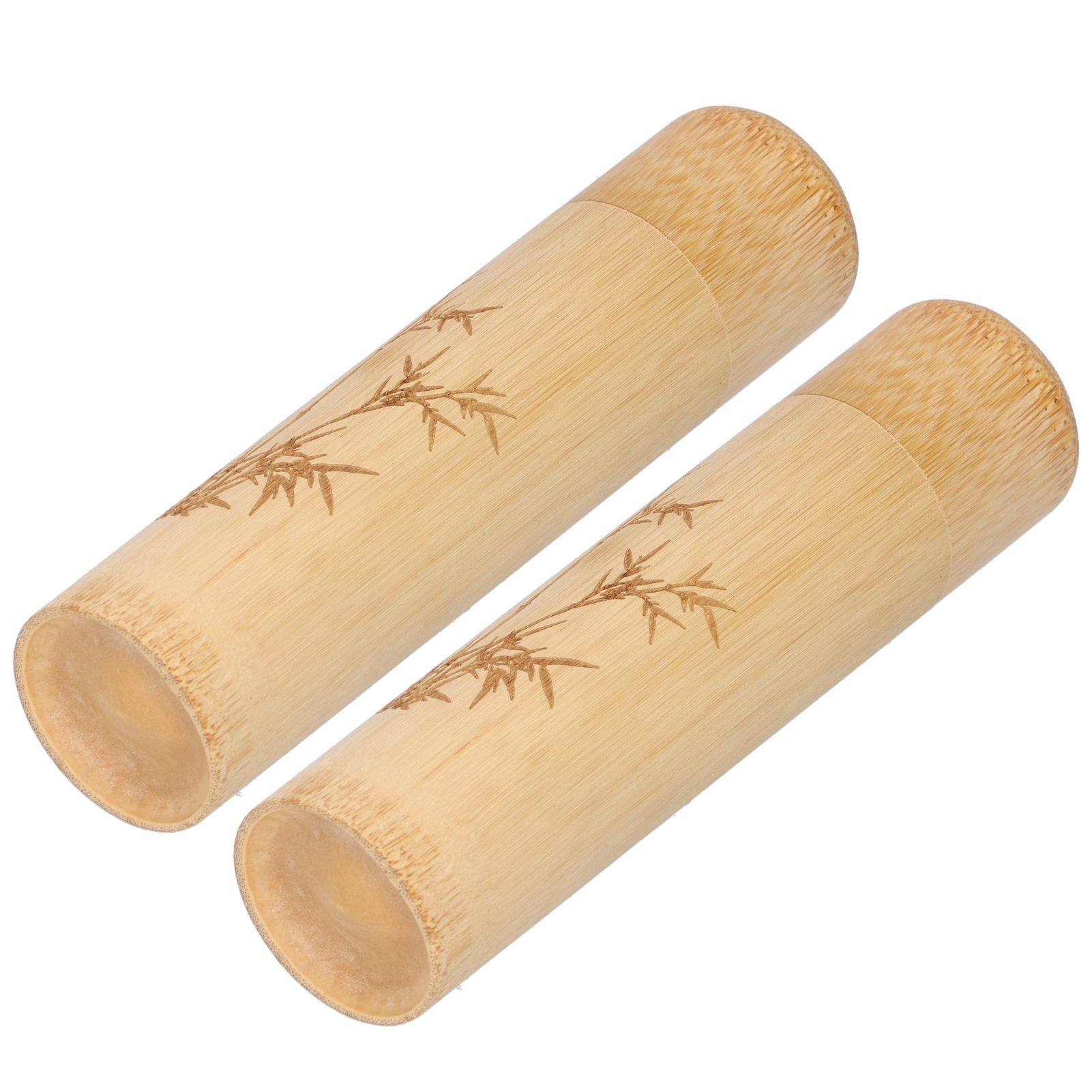 2Pcs Bamboo Tube Natural Environmentally Friendly Carbonized for Tea Nuts view 2