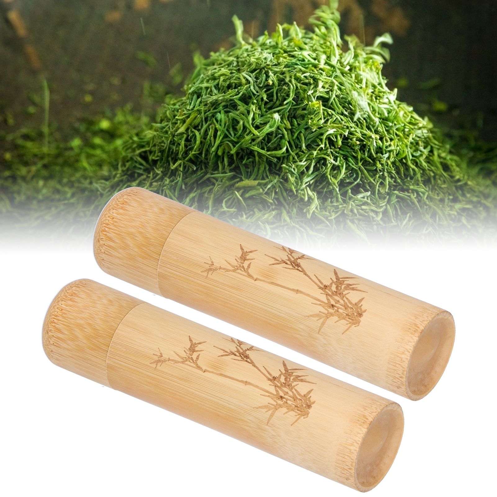 2Pcs Bamboo Tube Natural Environmentally Friendly Carbonized for Tea Nuts view 9