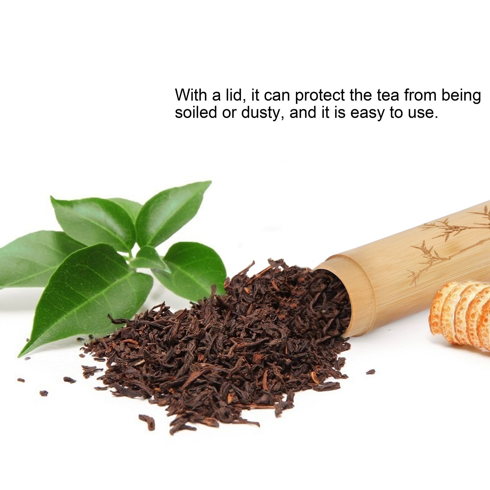 2Pcs Bamboo Tube Natural Environmentally Friendly Carbonized for Tea Nuts view 13