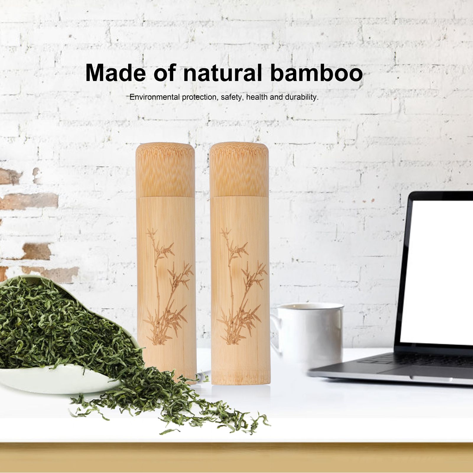 2Pcs Bamboo Tube Natural Environmentally Friendly Carbonized for Tea Nuts view 14