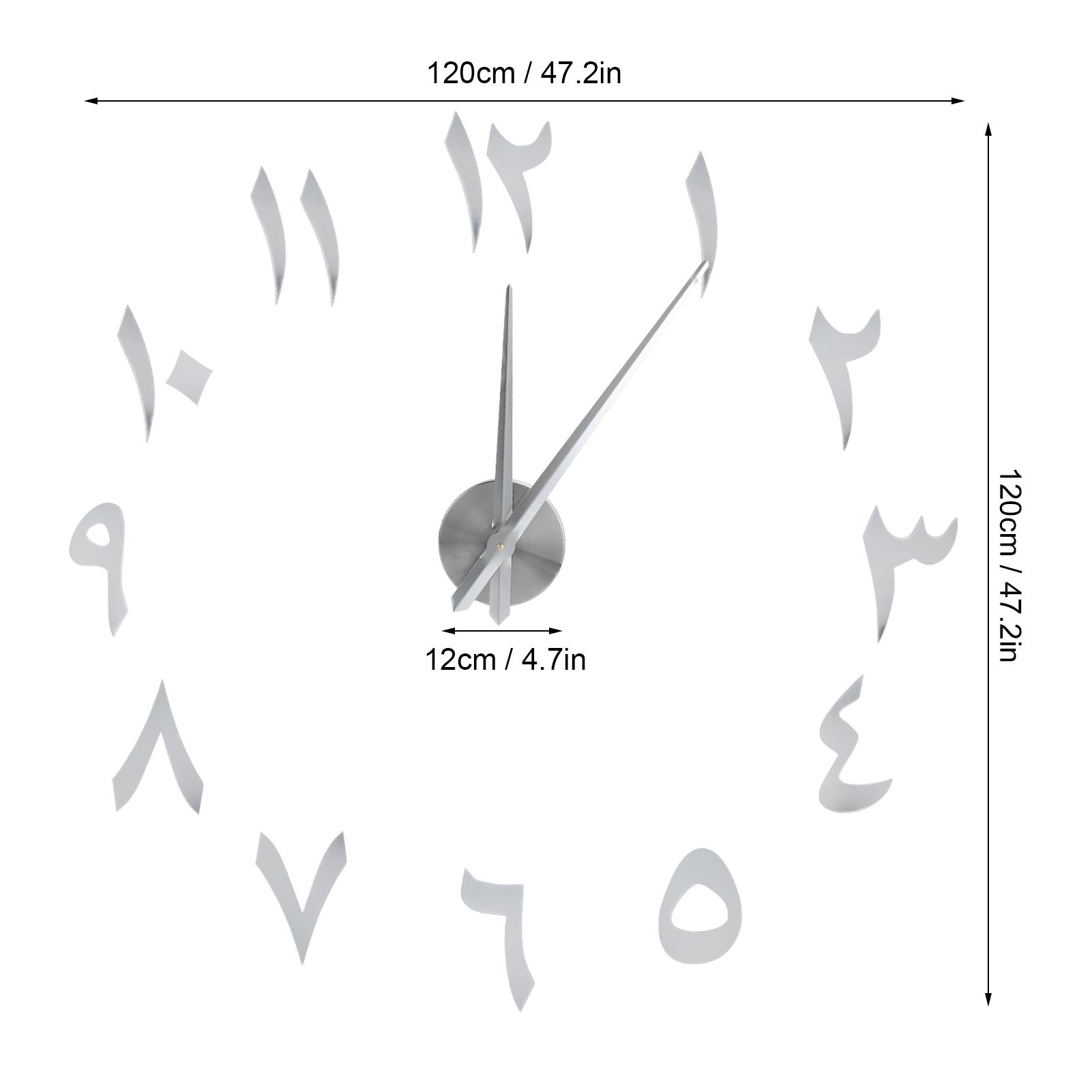Wall Clock Innovative Modern Acrylic DIY Clock Set for Home Living Room view 15