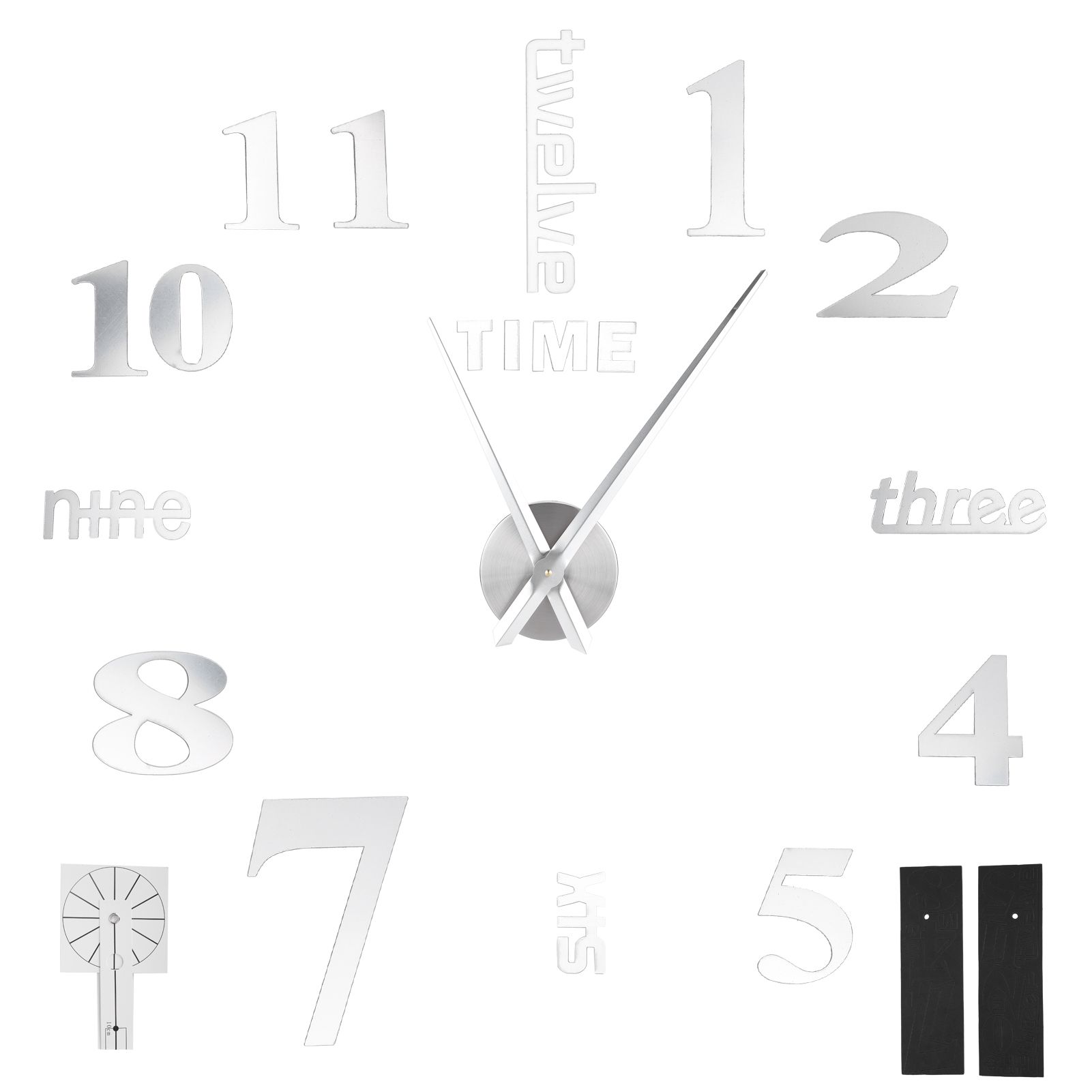 Frameless DIY Wall Clock Modern Mirror Wall Sticker for Home Living Room — image 1