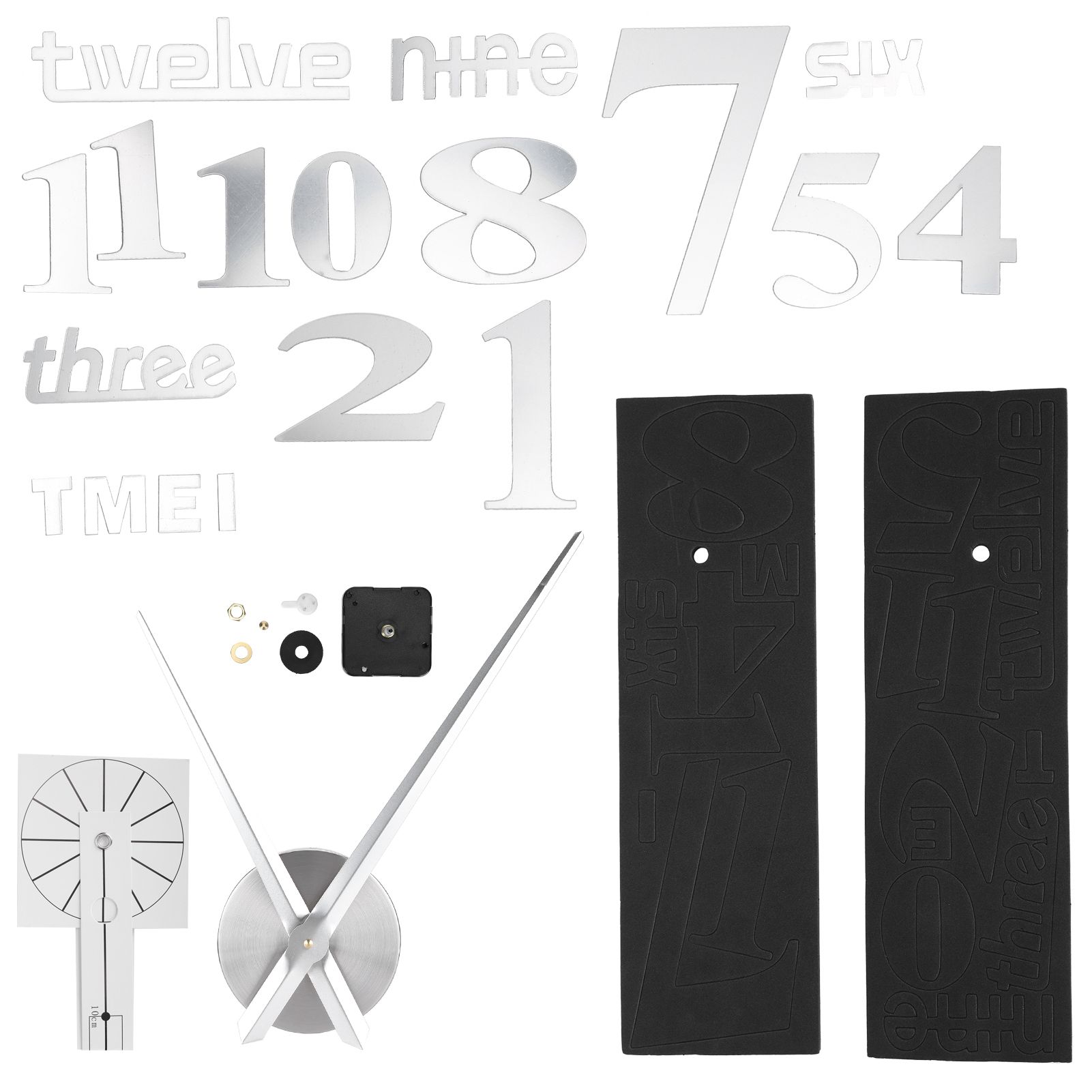 Frameless DIY Wall Clock Modern Mirror Wall Sticker for Home Living Room view 2
