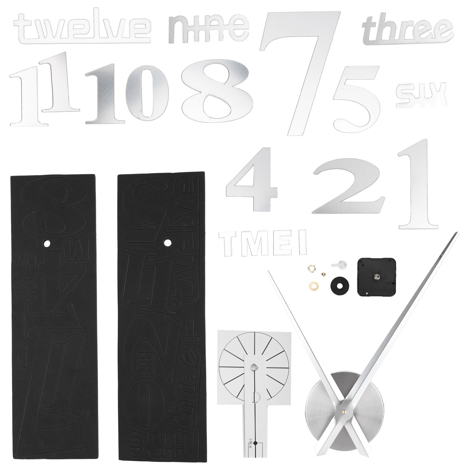 Frameless DIY Wall Clock Modern Mirror Wall Sticker for Home Living Room view 3