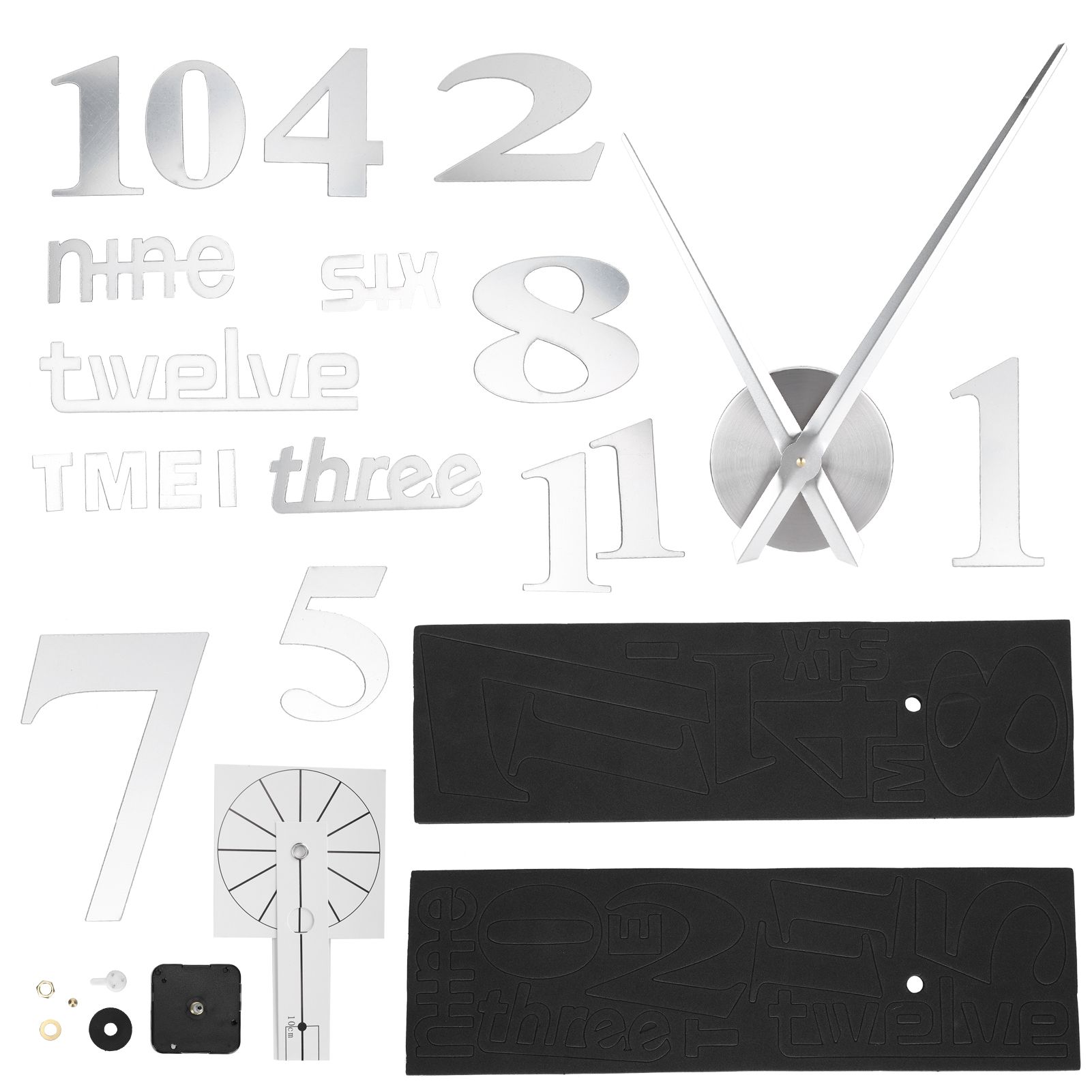 Frameless DIY Wall Clock Modern Mirror Wall Sticker for Home Living Room view 7