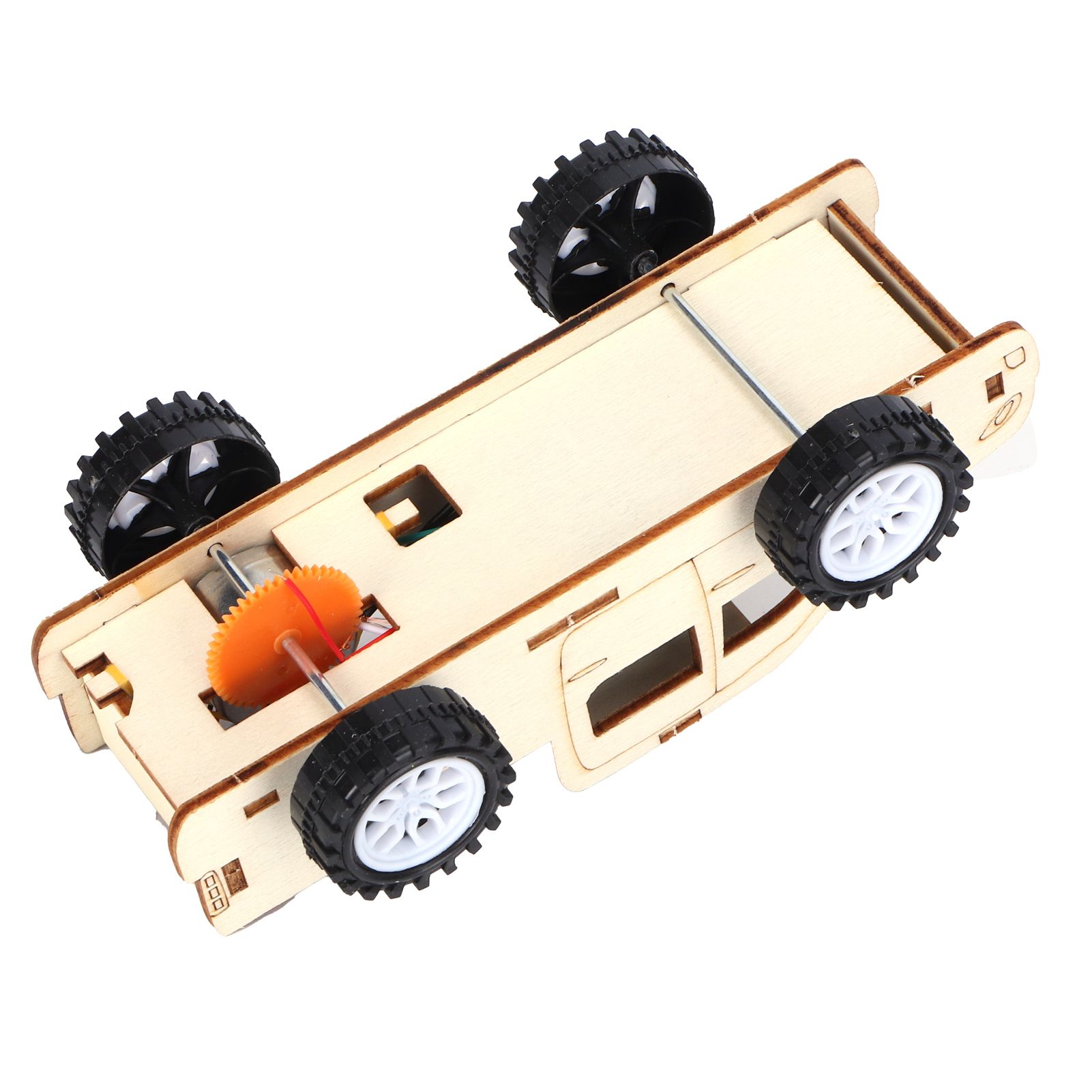 2 Set Wood Voice Controlled Vehicle DIY Toy Car Kit Scientific Experimental view 13