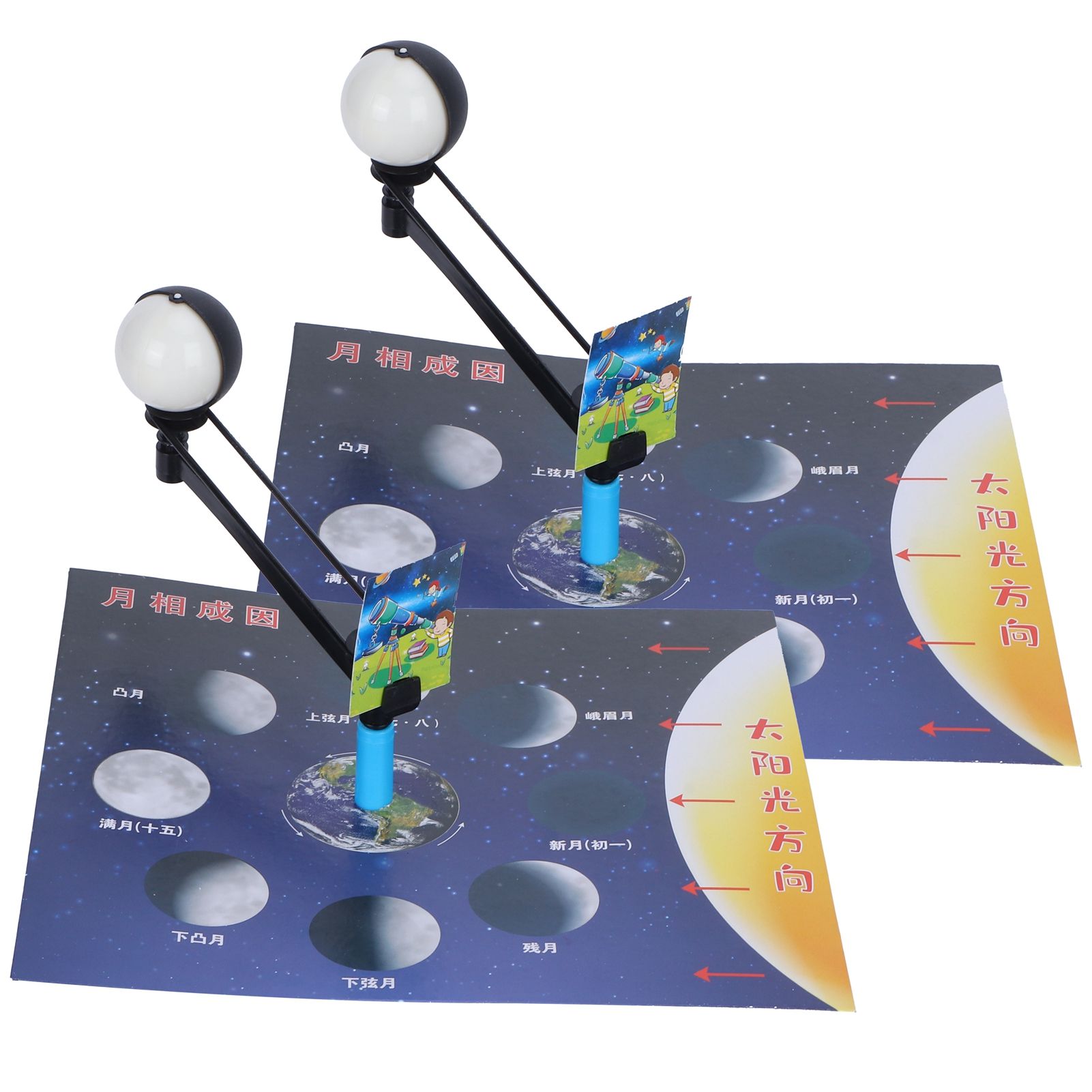 2 Set Children Experiment Assembly Equipment Kit Moon Phase Model DIY Science view 7