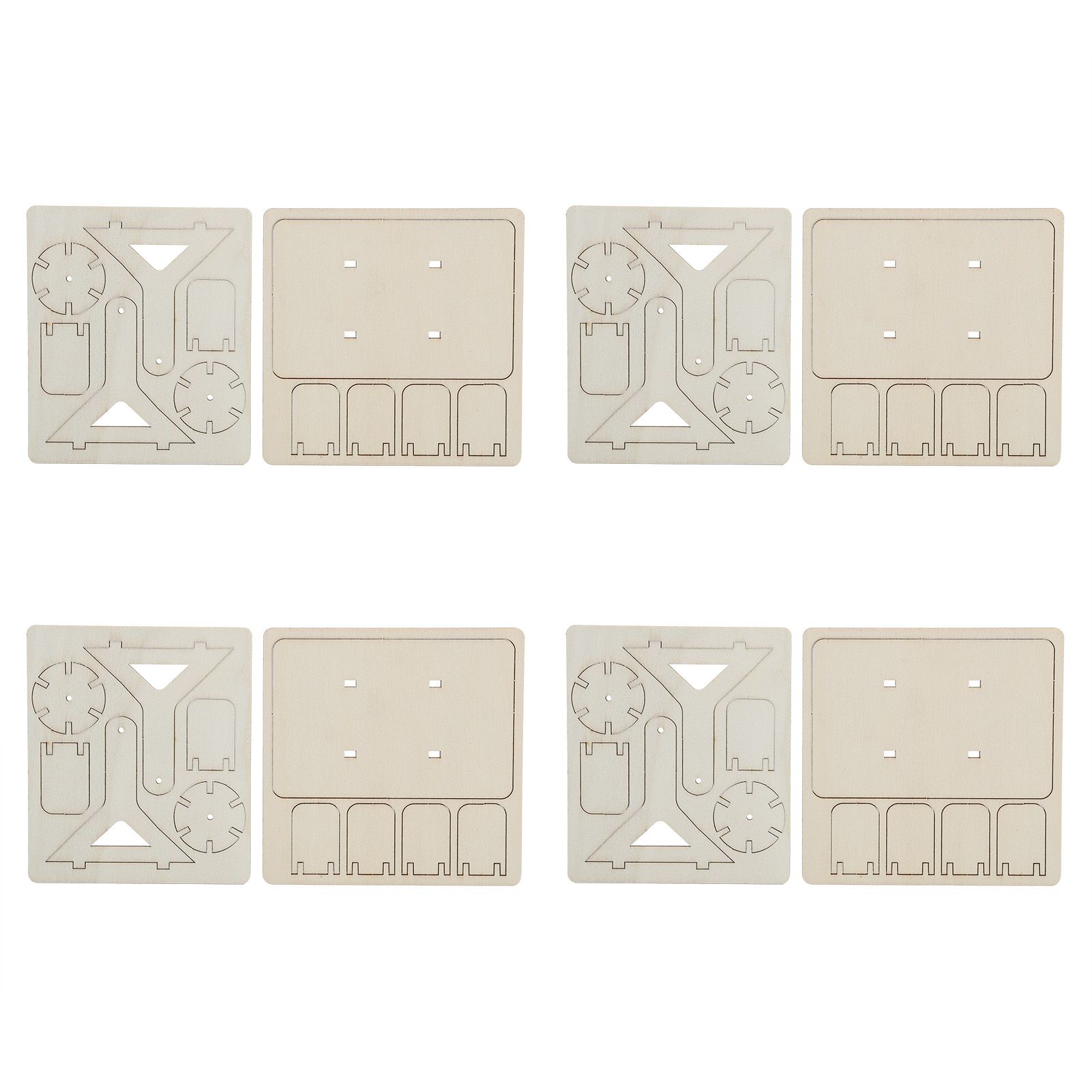 4 Sets Wooden Water Wheel Toys DIY Children Technology DIY Assembly Puzzle Model view 3