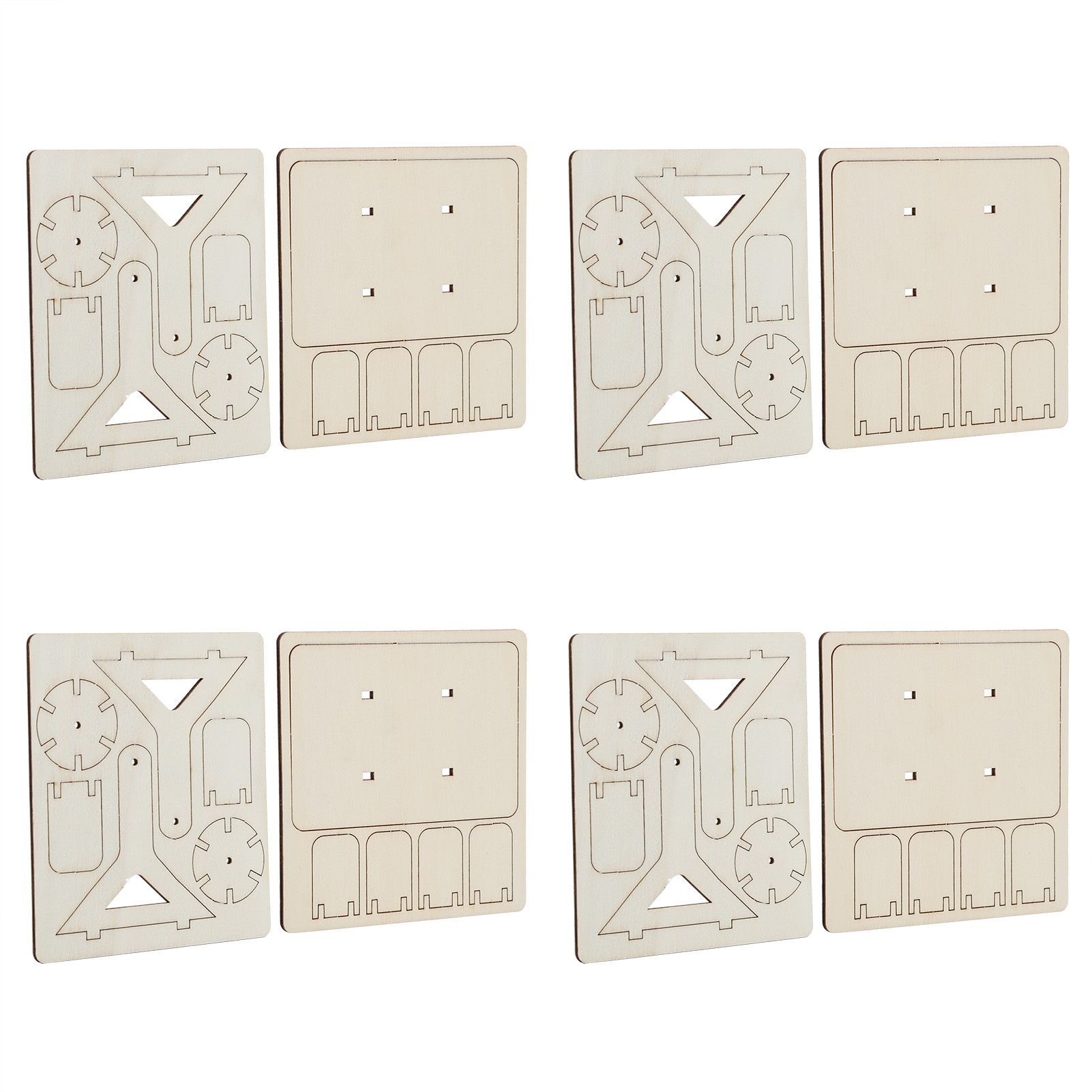 4 Sets Wooden Water Wheel Toys DIY Children Technology DIY Assembly Puzzle Model view 4
