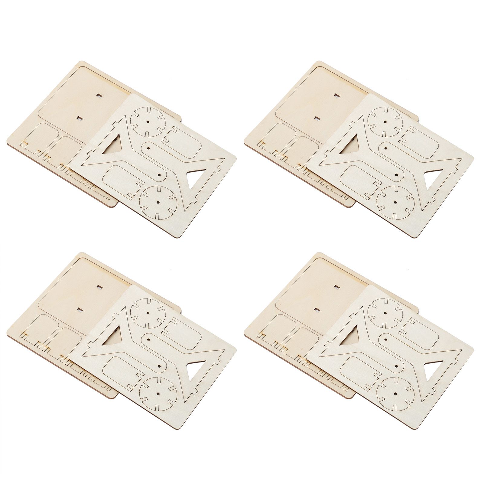 4 Sets Wooden Water Wheel Toys DIY Children Technology DIY Assembly Puzzle Model view 8