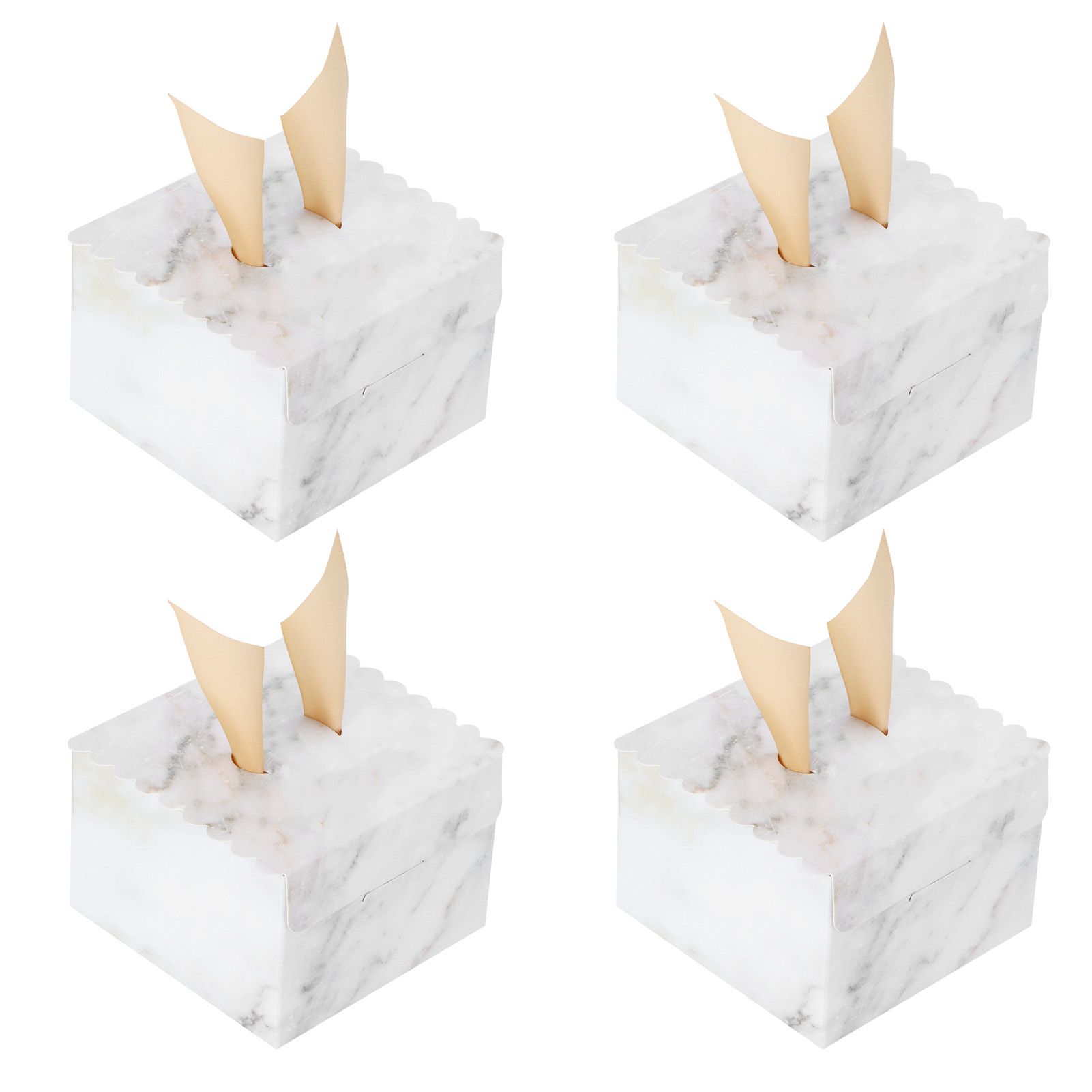 25 Sets Square Candy Box European Wedding Party Gift Box for Chocolate Cookies view 2