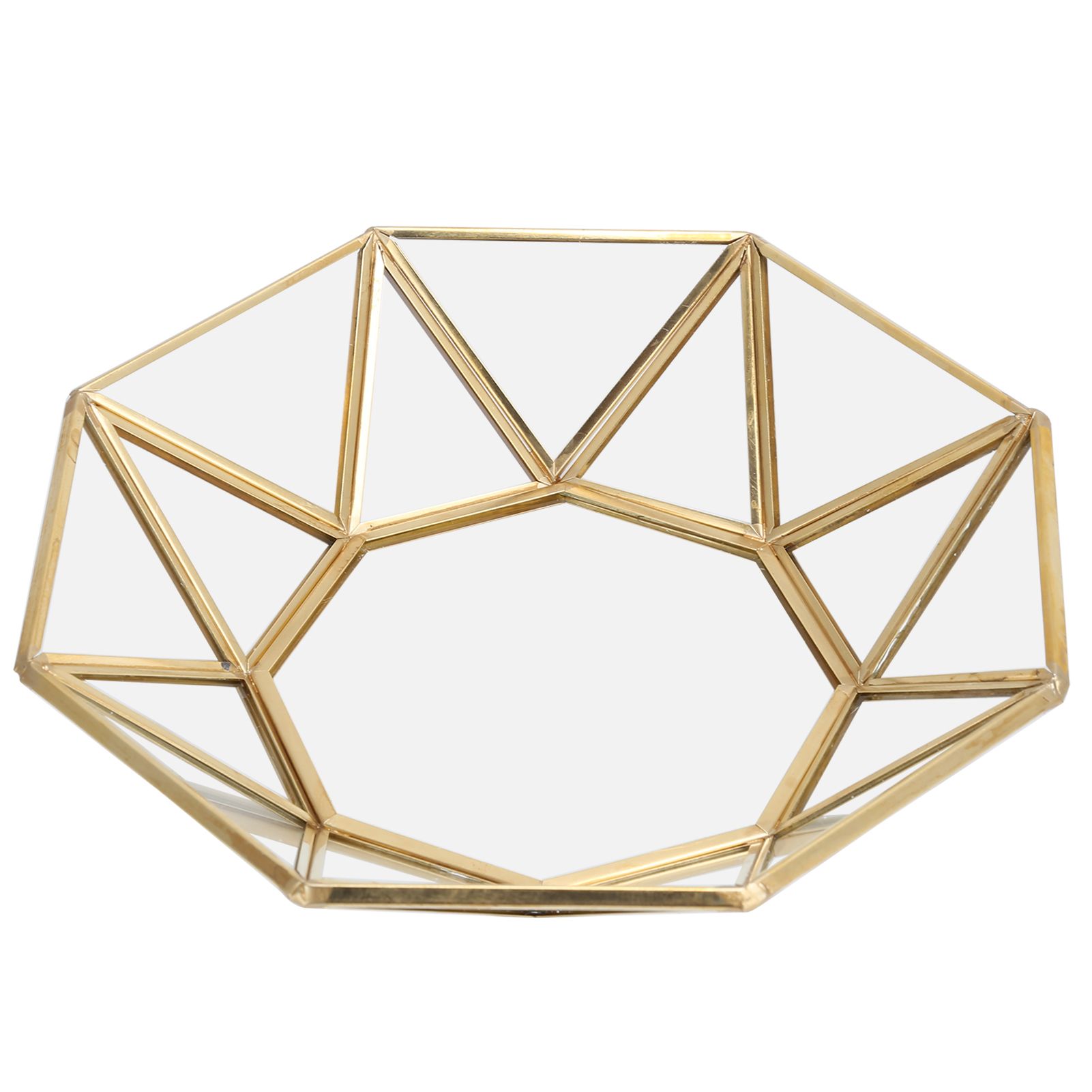 Octagonal Tray Glass Storage Decorative Display Tray Sundries Dessert Plate