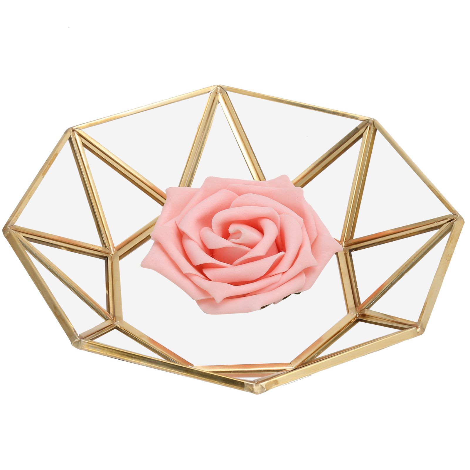 Octagonal Tray Glass Storage Decorative Display Tray Sundries Dessert Plate view 5