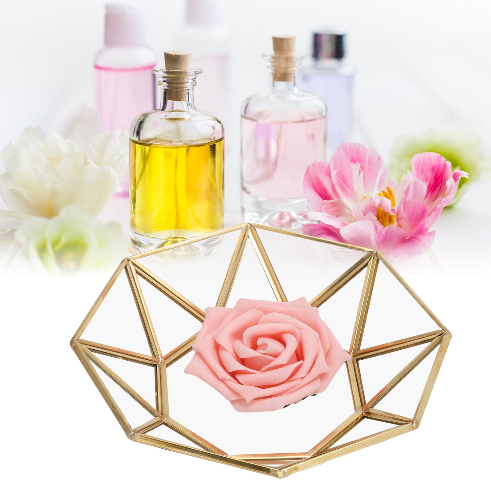 Octagonal Tray Glass Storage Decorative Display Tray Sundries Dessert Plate view 9