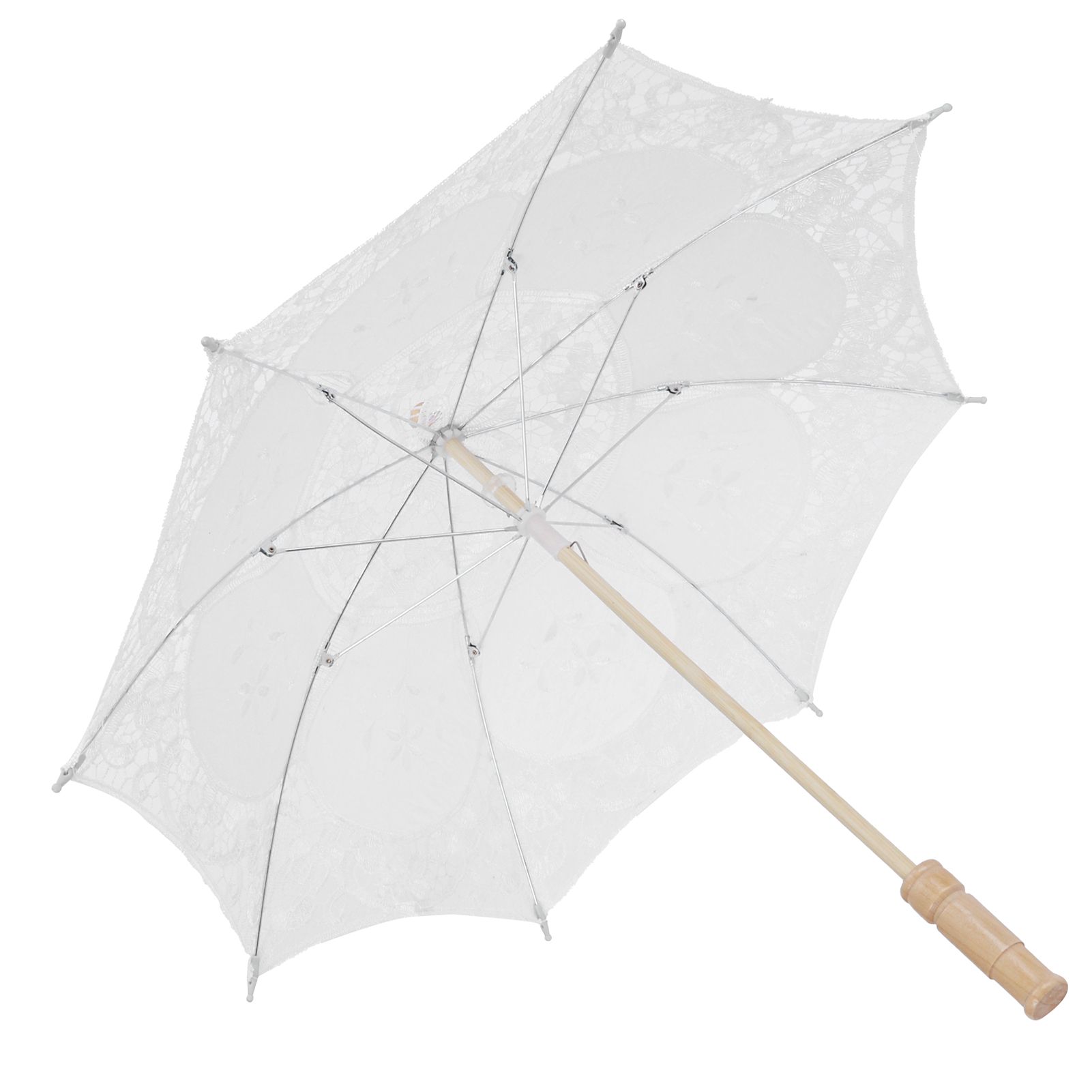 Lace Umbrella Parasol Vintage Wedding Bridal Umbrella for Photo Costume Party view 3