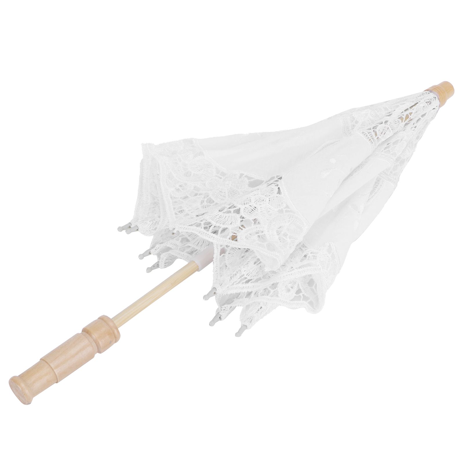 Lace Umbrella Parasol Vintage Wedding Bridal Umbrella for Photo Costume Party view 7