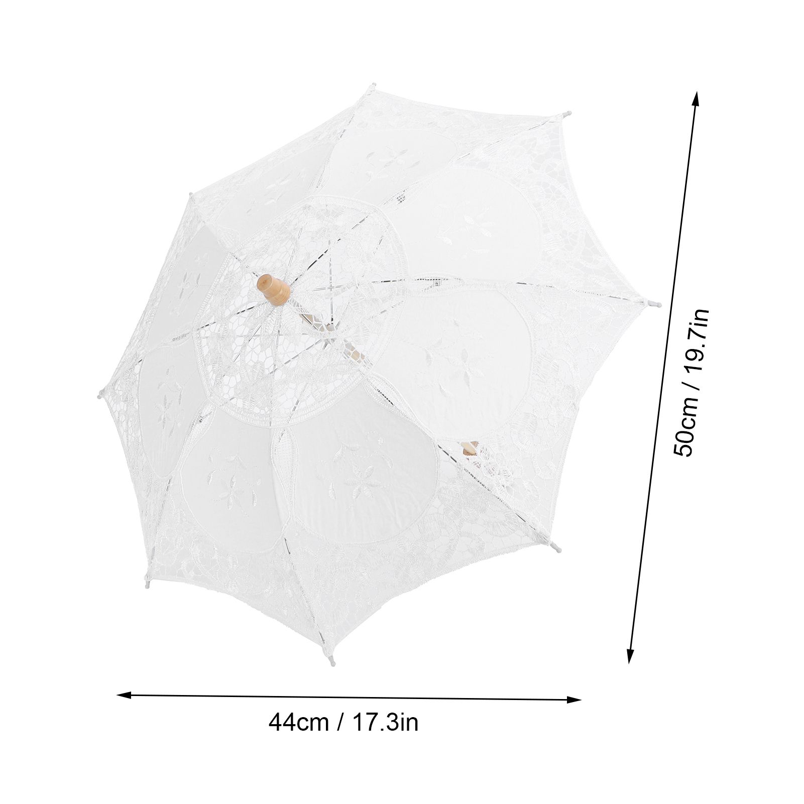 Lace Umbrella Parasol Vintage Wedding Bridal Umbrella for Photo Costume Party view 14