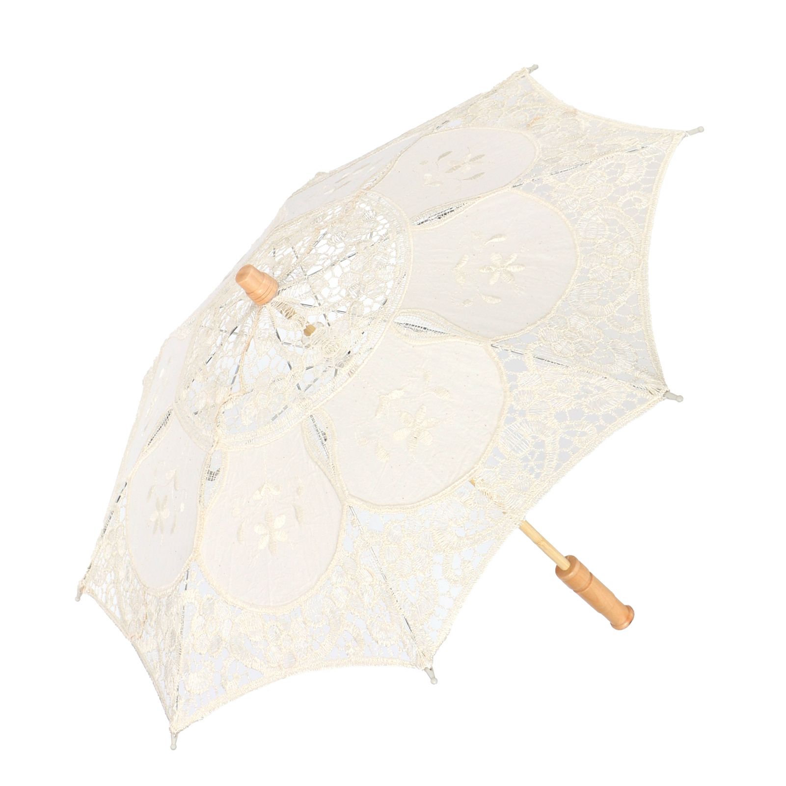 Lace Umbrella Parasol Vintage Wedding Bridal Umbrella for Photo Costume Party view 8