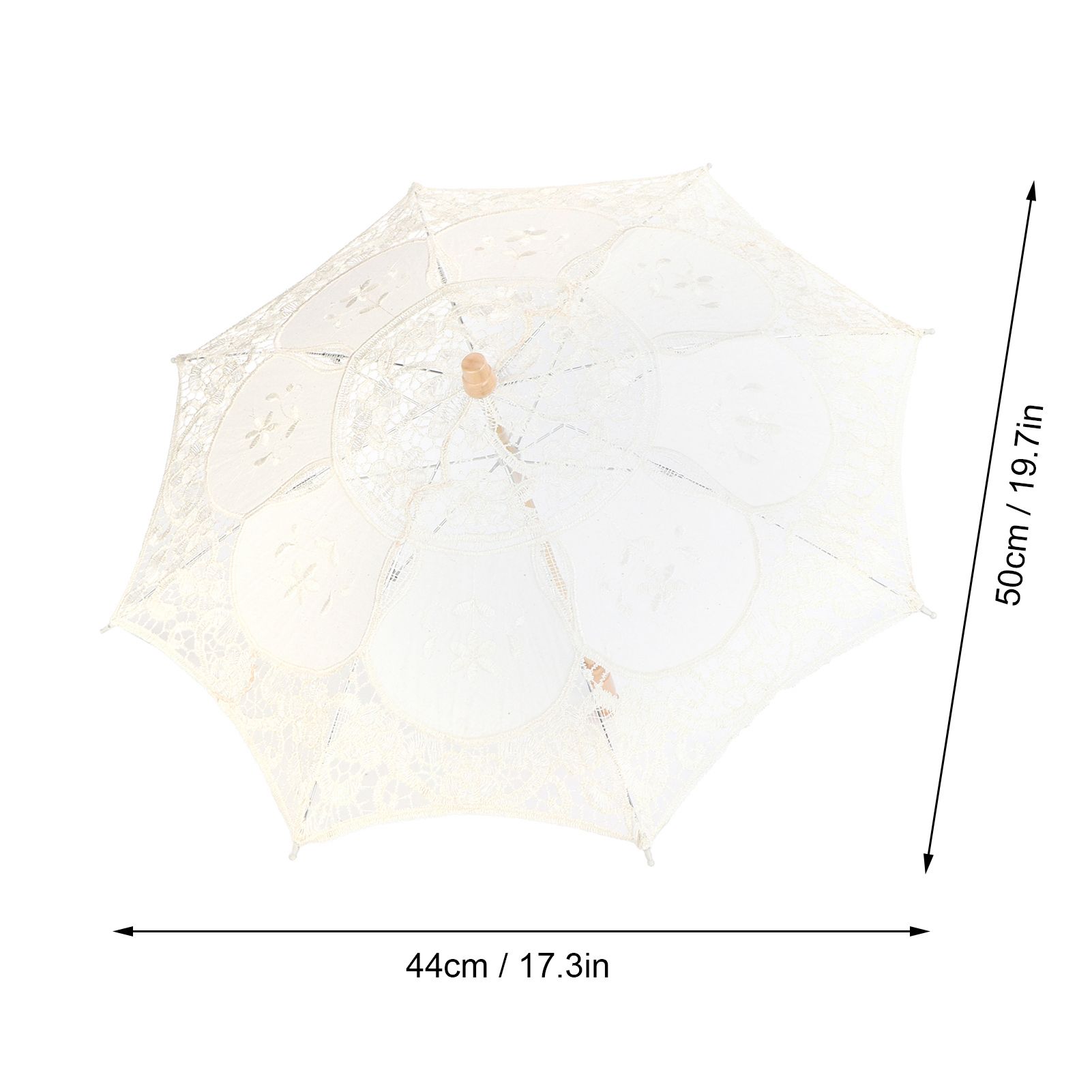 Lace Umbrella Parasol Vintage Wedding Bridal Umbrella for Photo Costume Party view 13