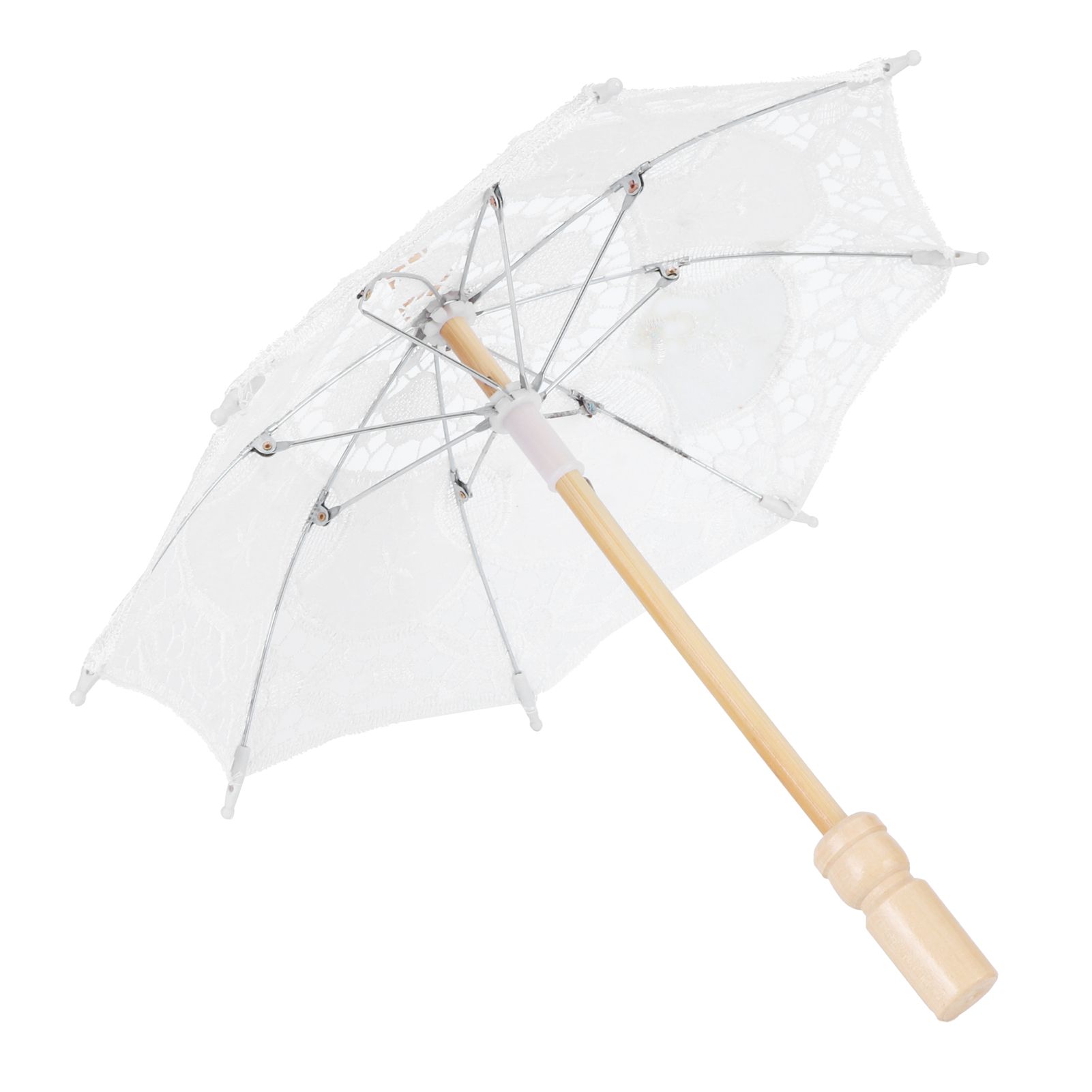 Lace Umbrella Parasol Vintage Wedding Bridal Umbrella for Photo Costume Party view 4
