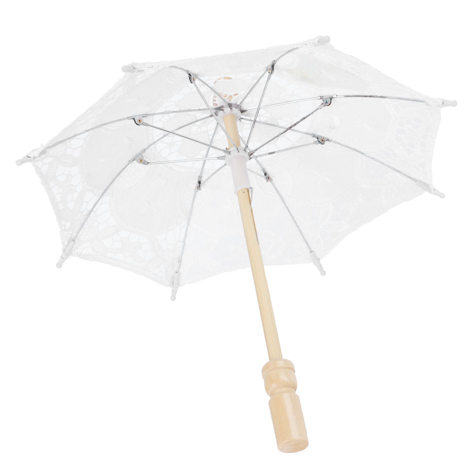 Lace Umbrella Parasol Vintage Wedding Bridal Umbrella for Photo Costume Party view 8