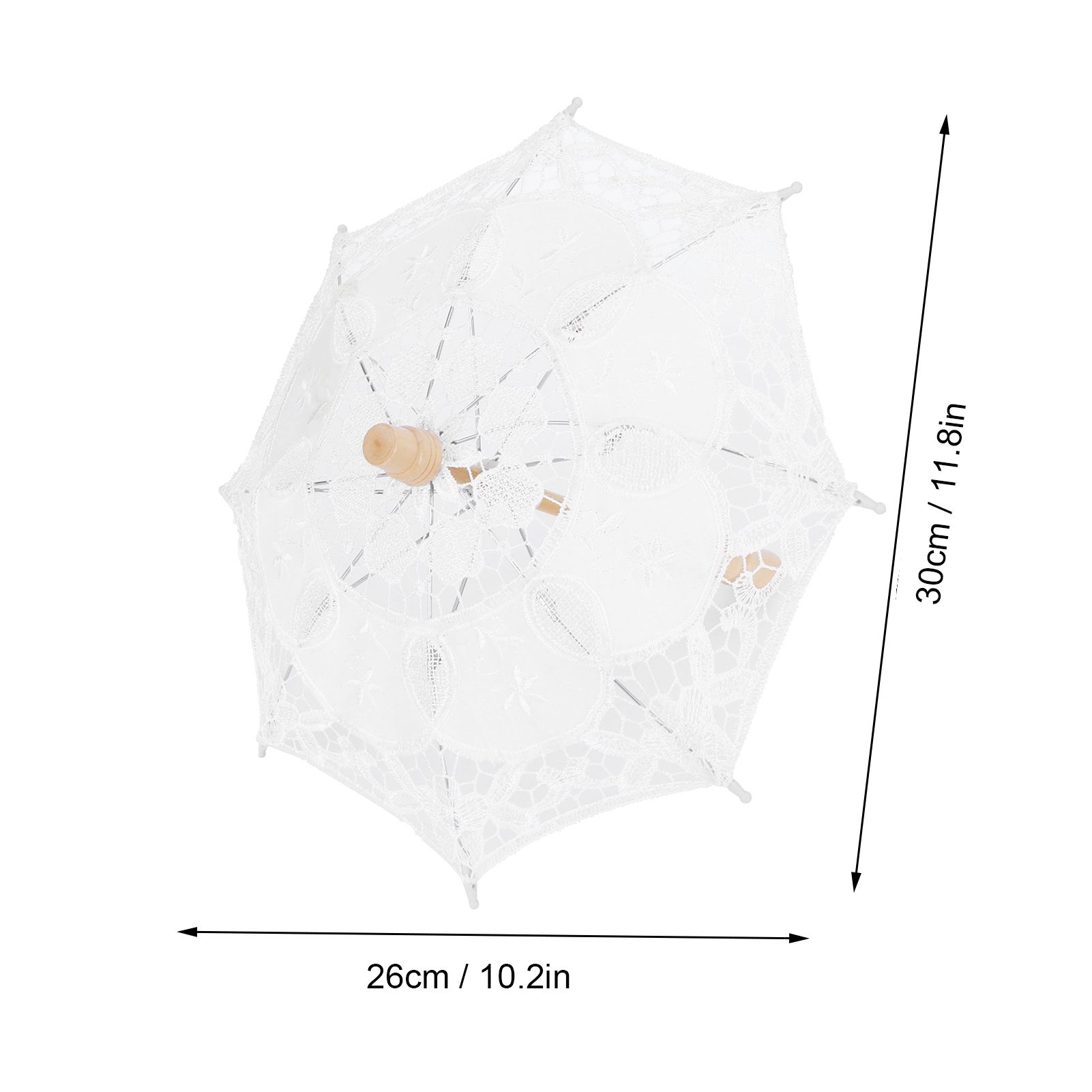 Lace Umbrella Parasol Vintage Wedding Bridal Umbrella for Photo Costume Party view 11