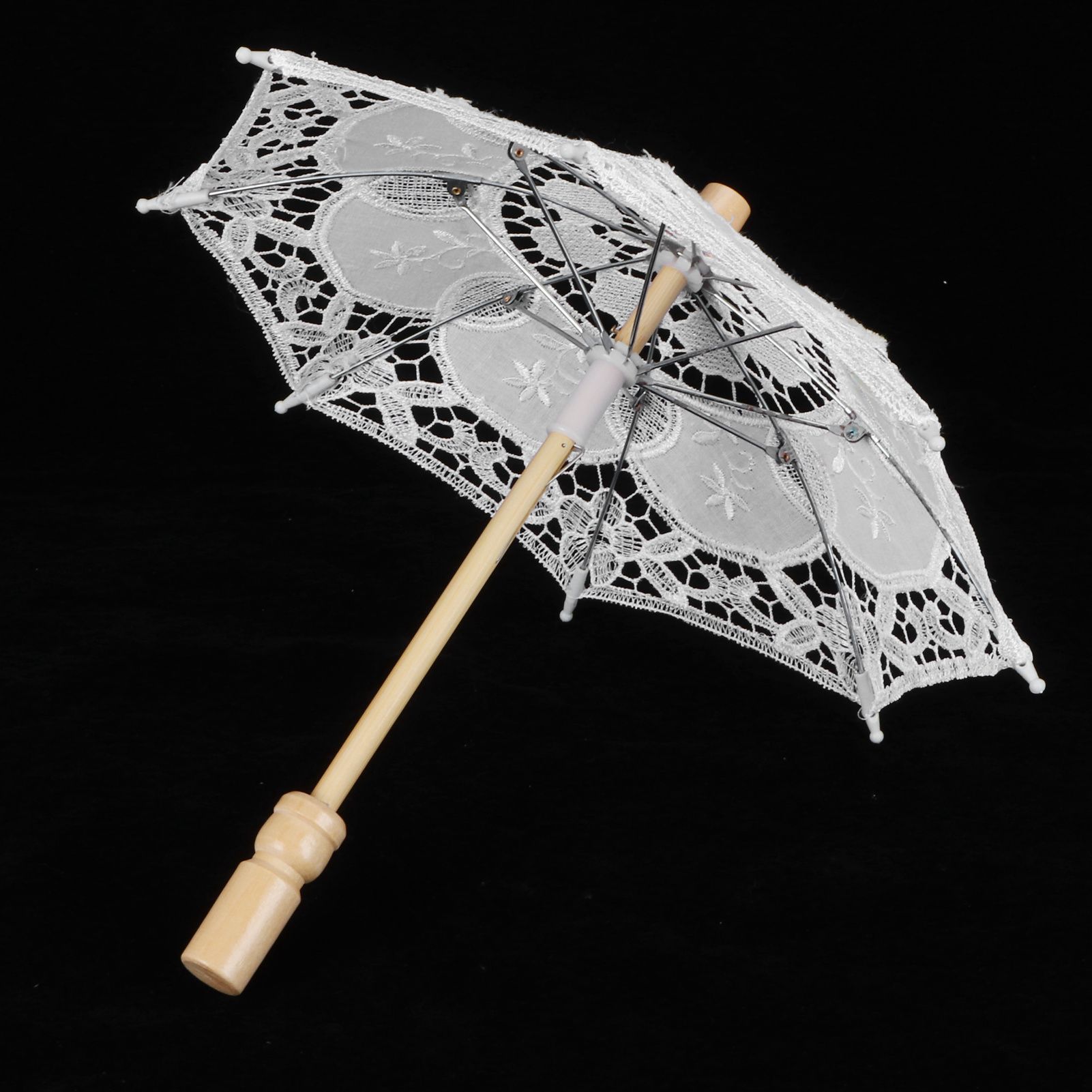 Lace Umbrella Parasol Vintage Wedding Bridal Umbrella for Photo Costume Party view 14