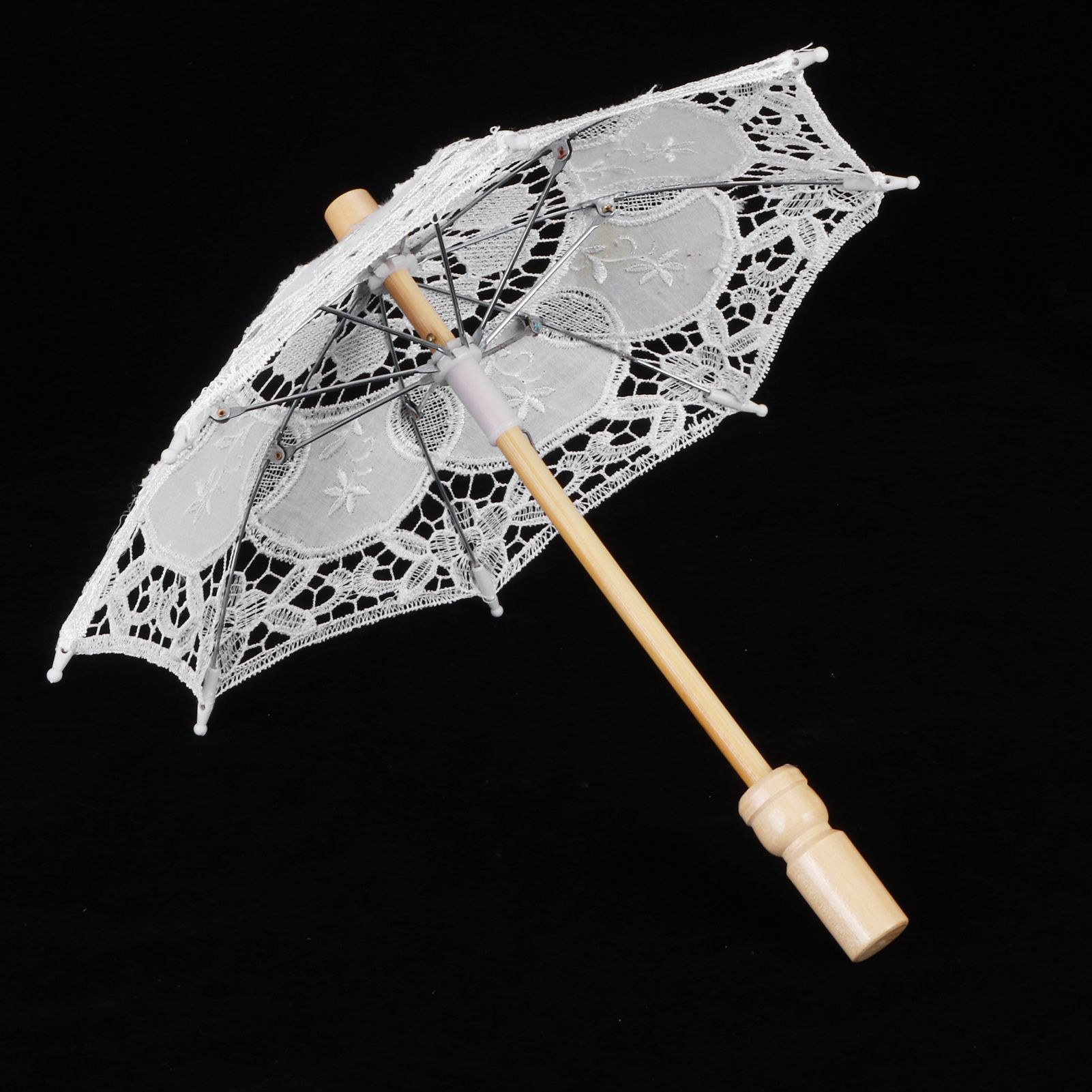Lace Umbrella Parasol Vintage Wedding Bridal Umbrella for Photo Costume Party view 15