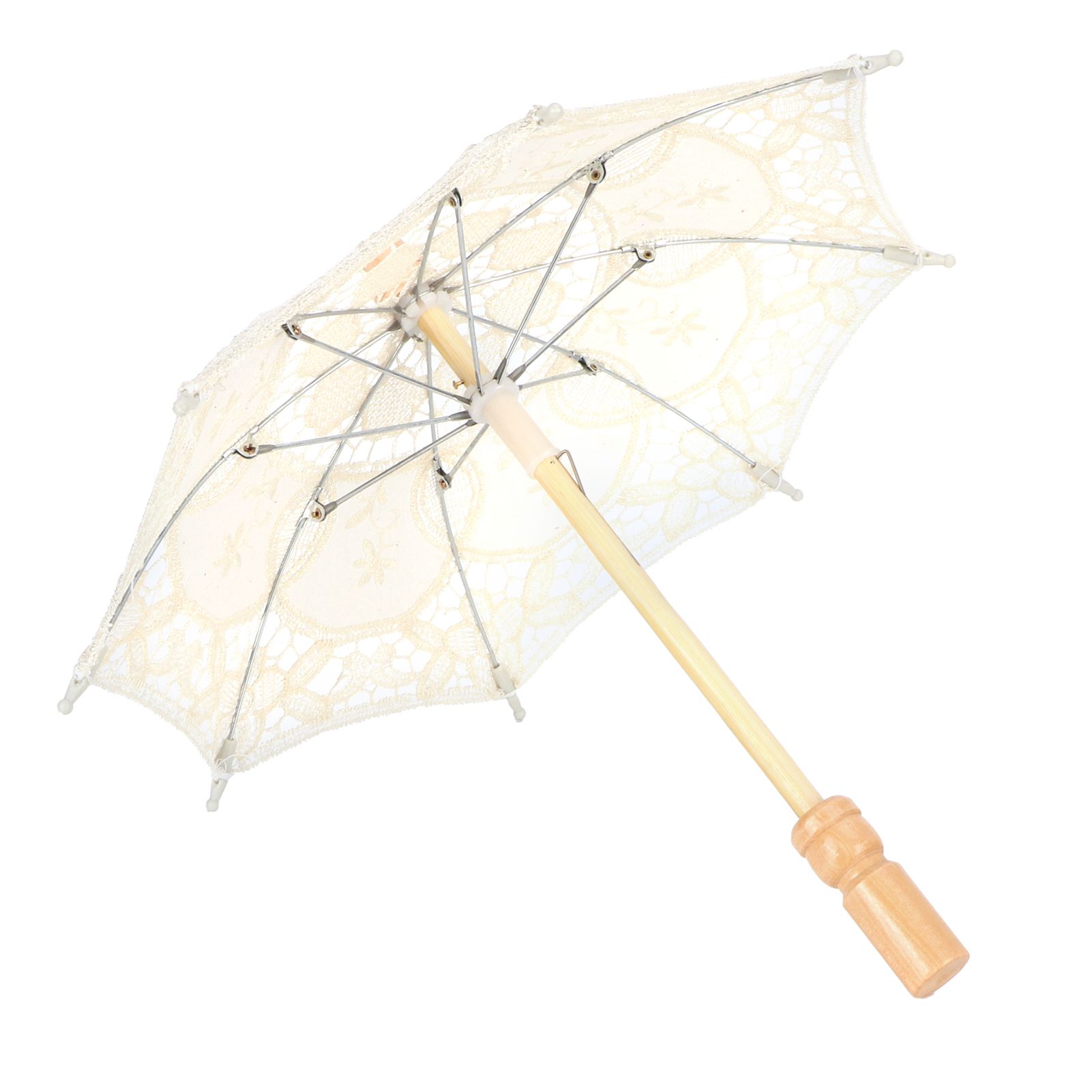 Lace Umbrella Parasol Vintage Wedding Bridal Umbrella for Photo Costume Party view 3