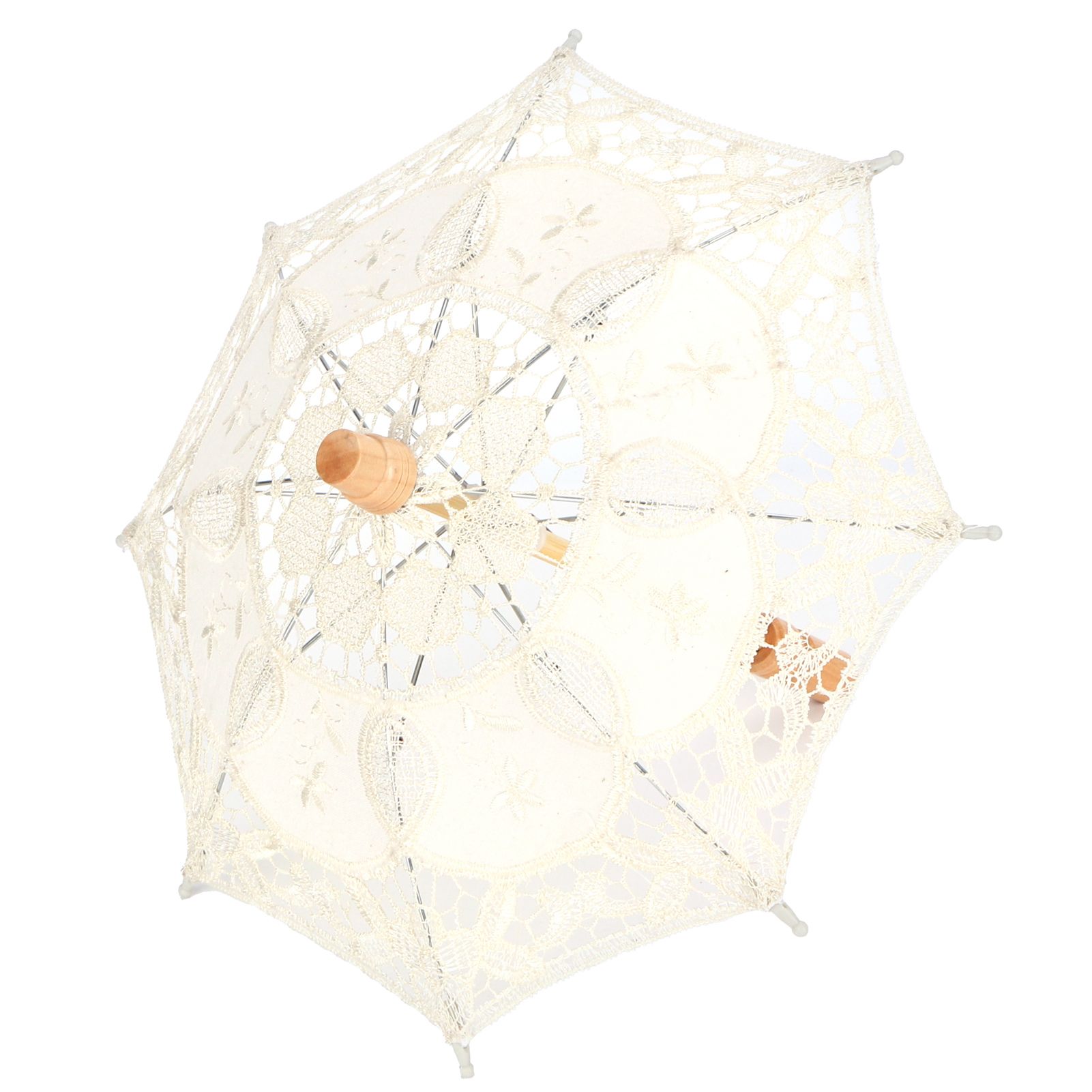 Lace Umbrella Parasol Vintage Wedding Bridal Umbrella for Photo Costume Party view 4