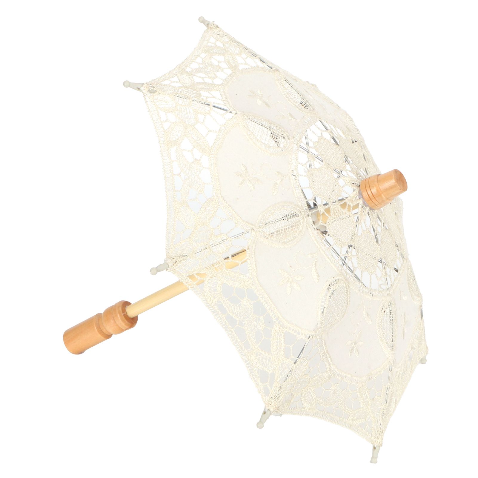 Lace Umbrella Parasol Vintage Wedding Bridal Umbrella for Photo Costume Party view 5