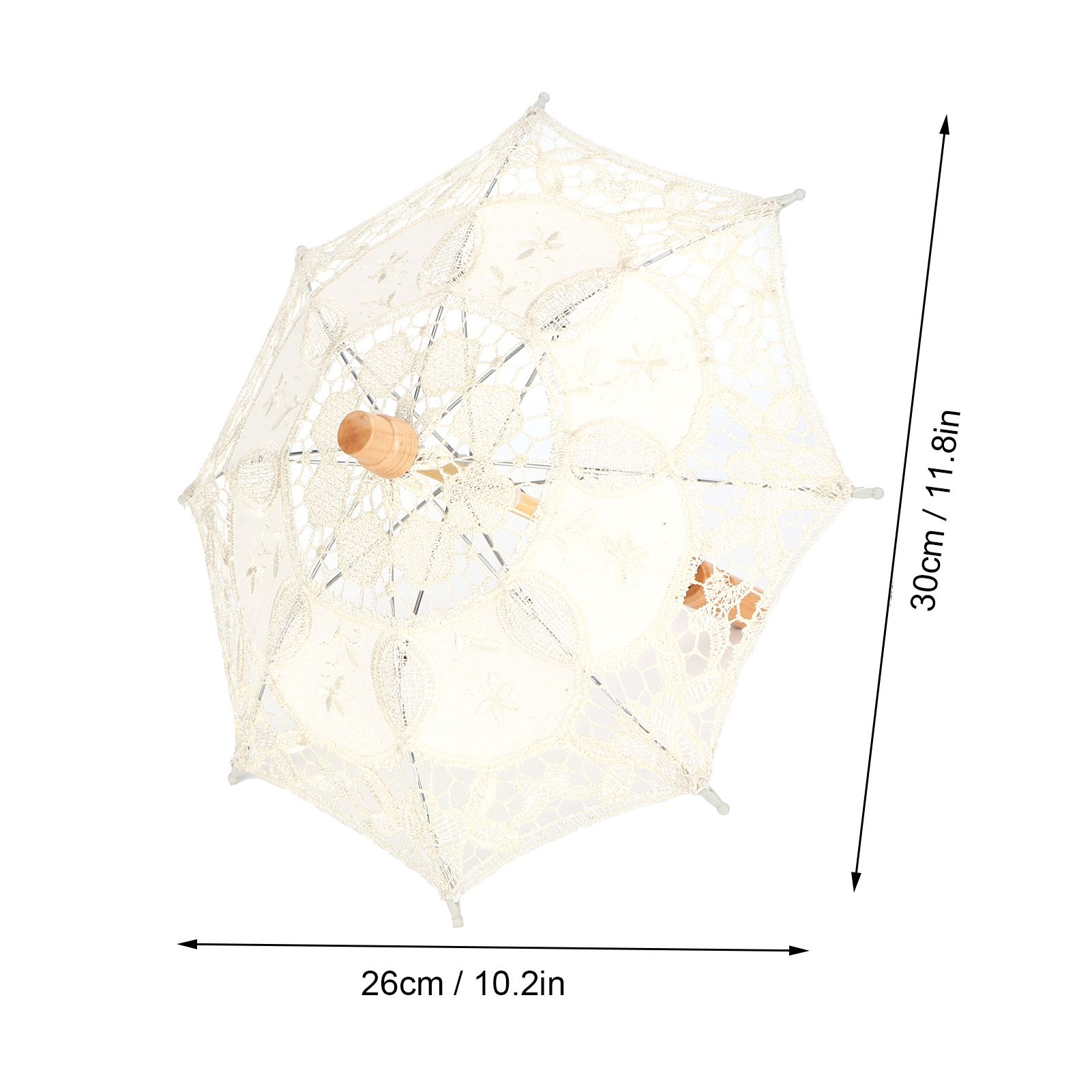 Lace Umbrella Parasol Vintage Wedding Bridal Umbrella for Photo Costume Party view 12