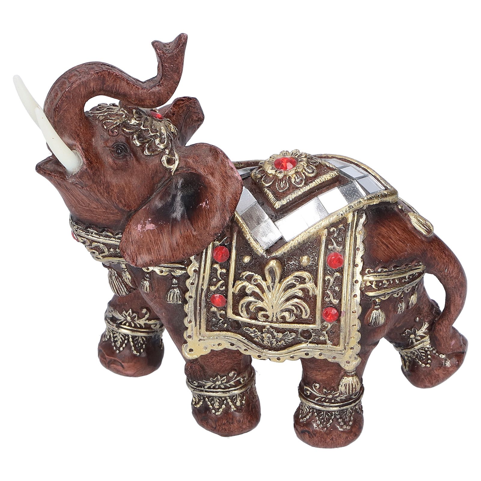 Elephant Statue Resin Desktop Figurine Ornament Home Living Room Decoration view 3