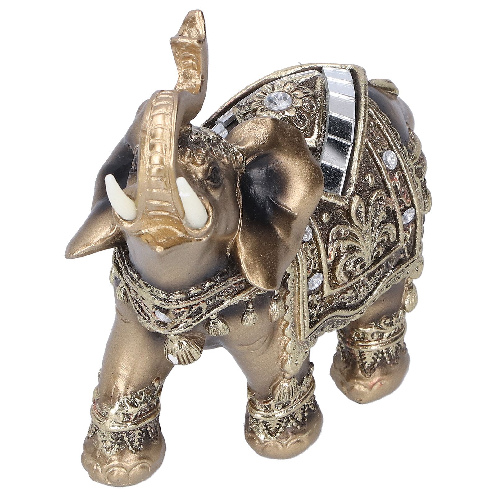Elephant Statue Figurine Feng Shui Resin Animal Ornament Art Crafts Desktop view 2