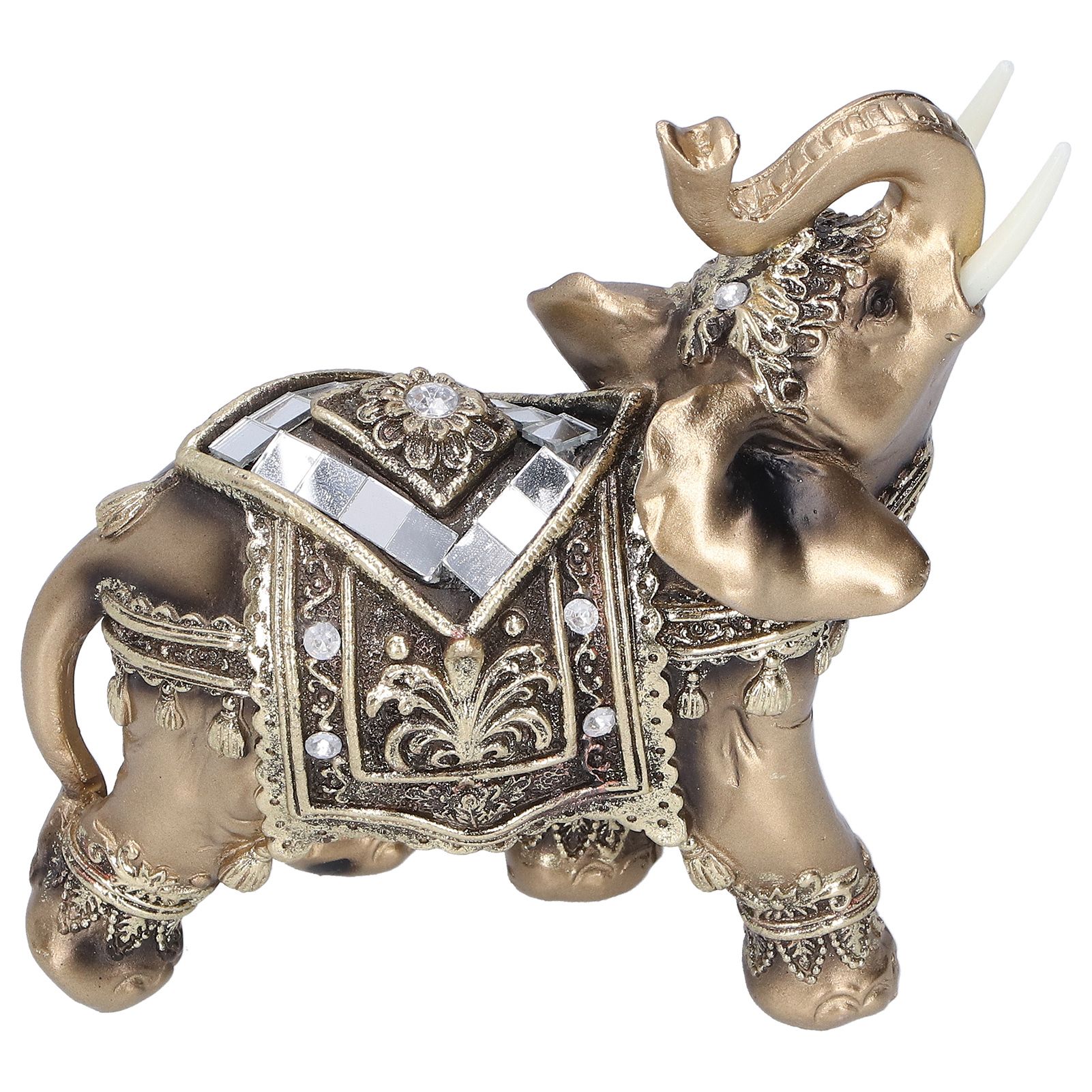 Elephant Statue Figurine Feng Shui Resin Animal Ornament Art Crafts Desktop view 7