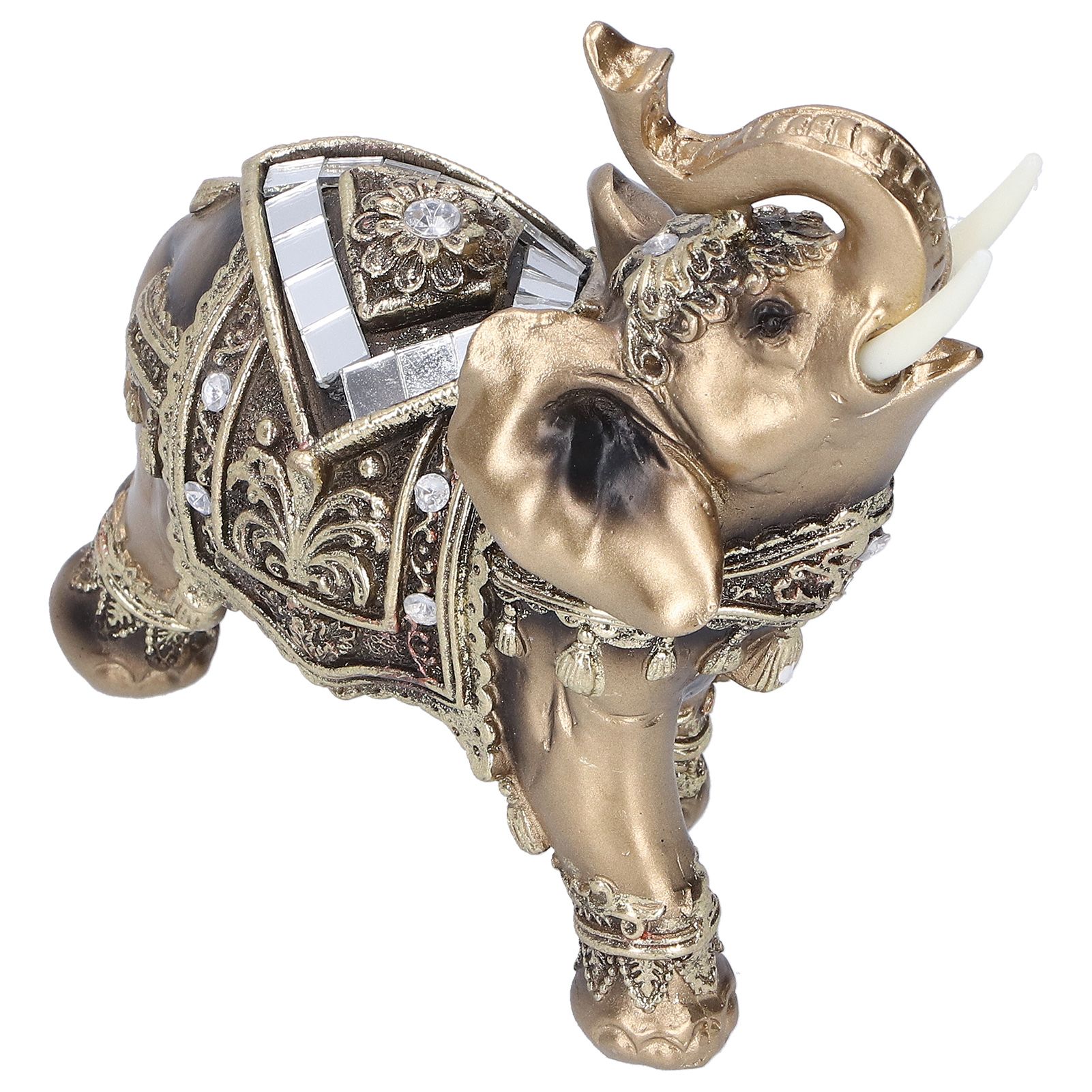Elephant Statue Figurine Feng Shui Resin Animal Ornament Art Crafts Desktop view 8