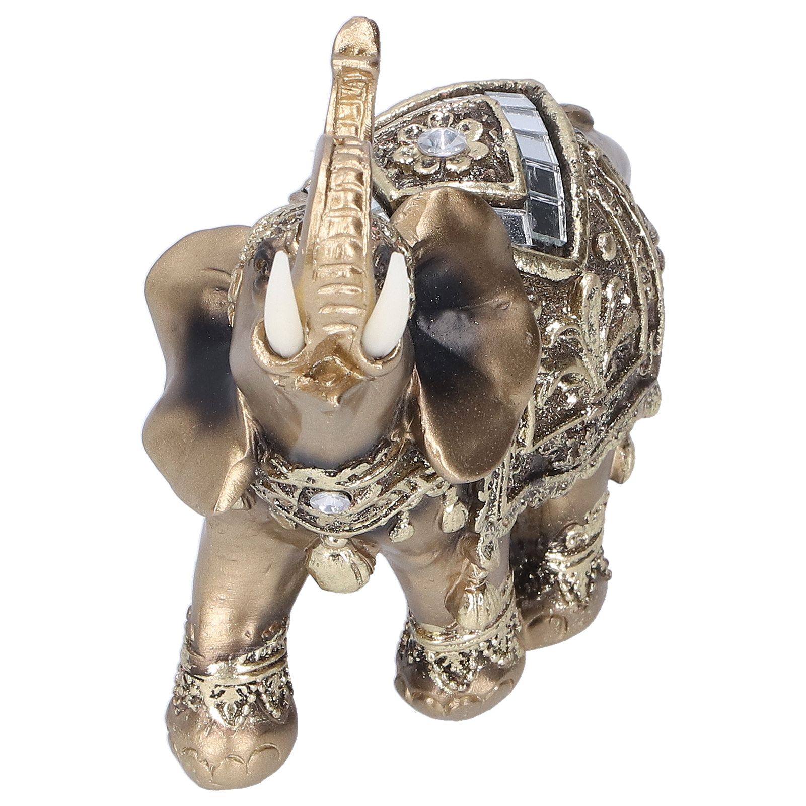 Elephant Statue Figurine Feng Shui Resin Animal Ornament Art Crafts Desktop view 2