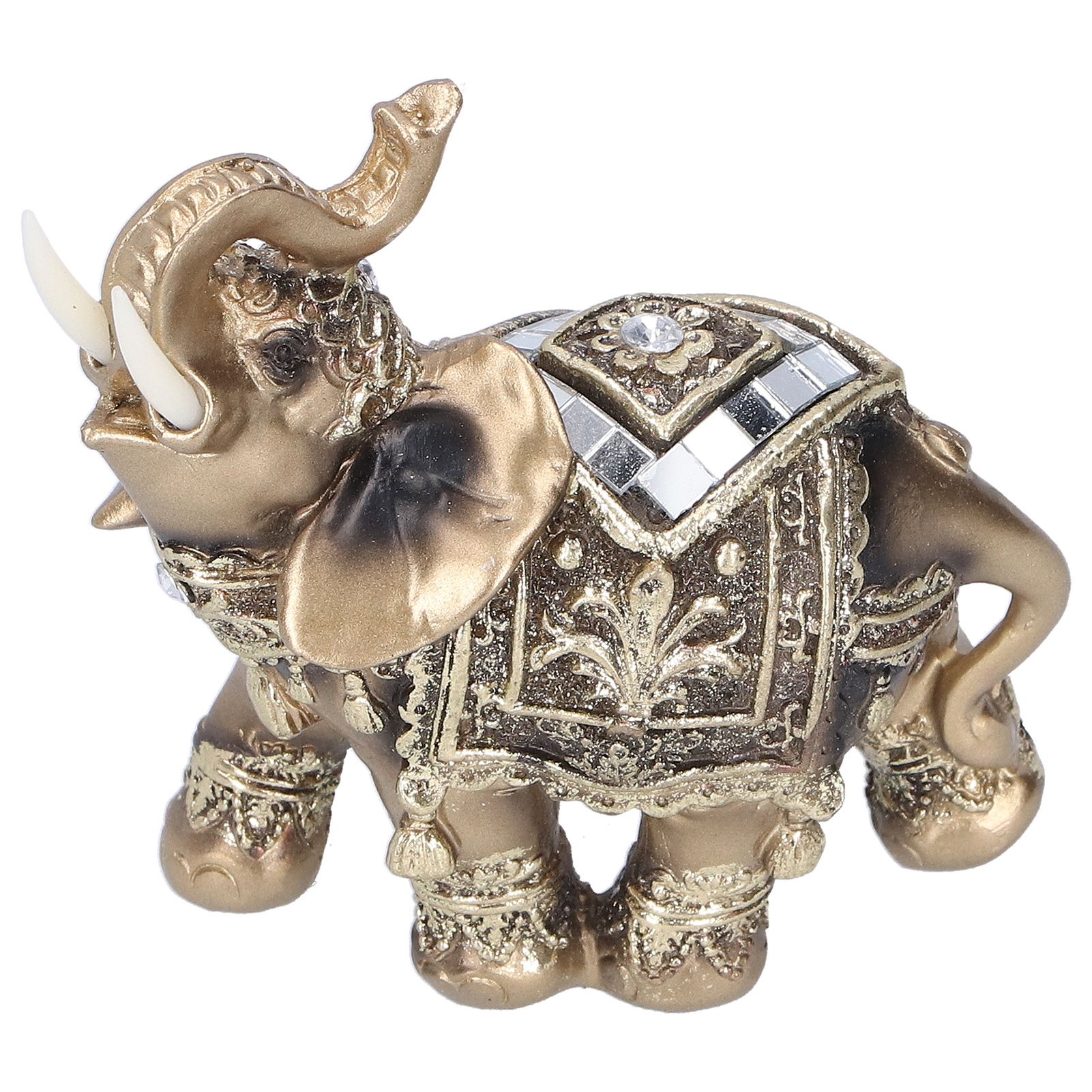 Elephant Statue Figurine Feng Shui Resin Animal Ornament Art Crafts Desktop view 3