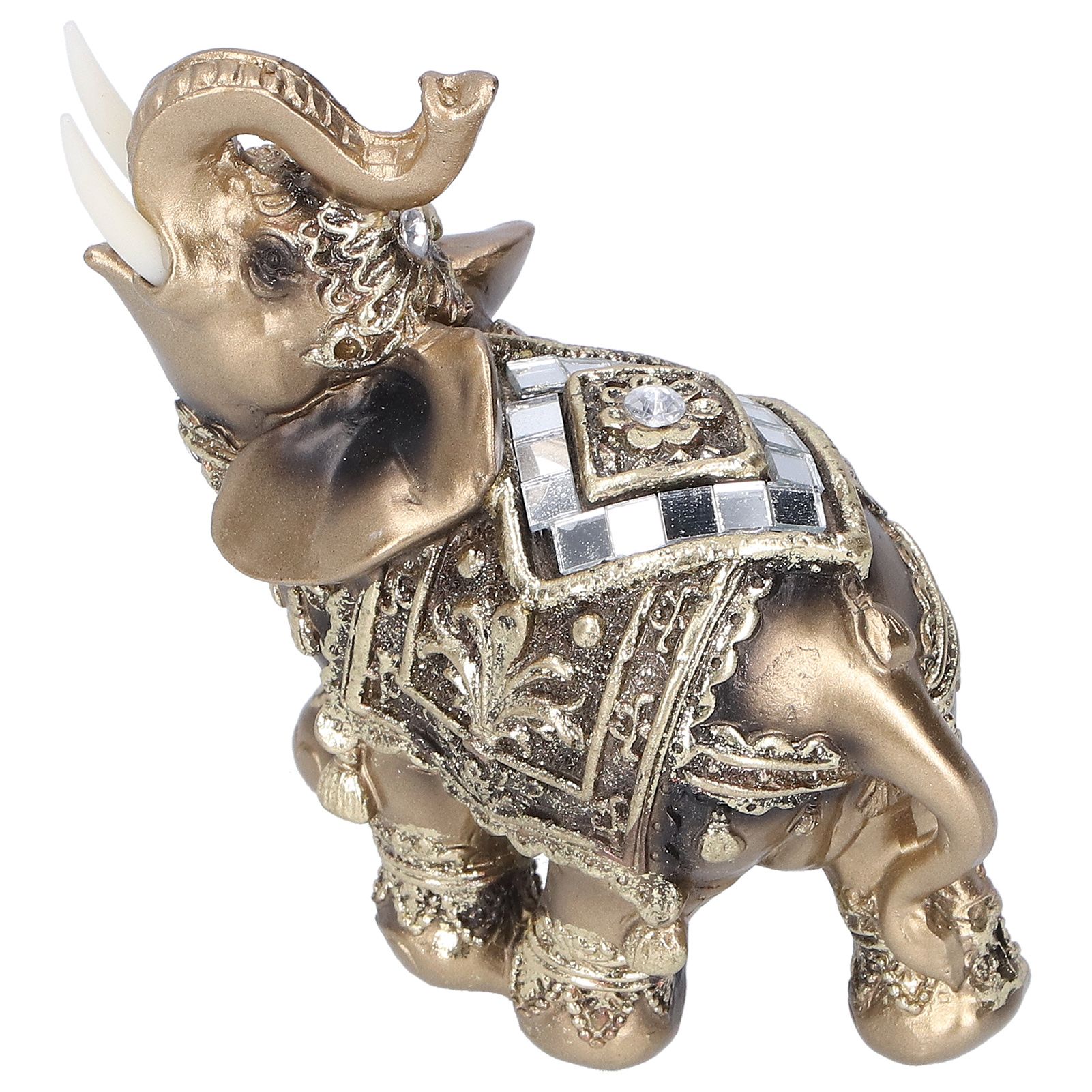 Elephant Statue Figurine Feng Shui Resin Animal Ornament Art Crafts Desktop view 4