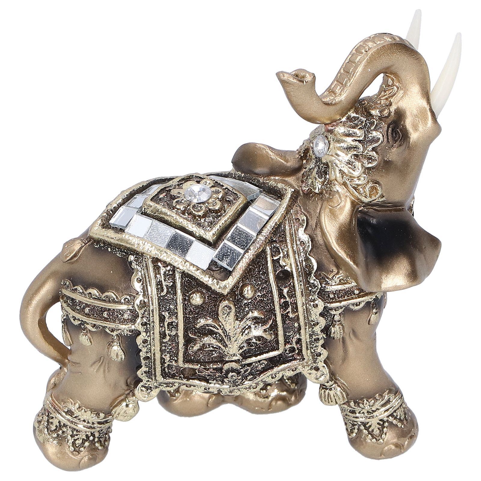 Elephant Statue Figurine Feng Shui Resin Animal Ornament Art Crafts Desktop view 7