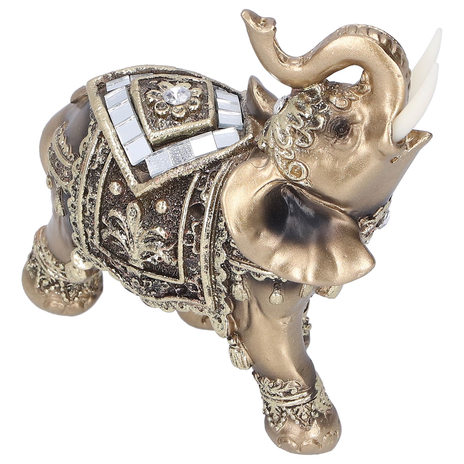 Elephant Statue Figurine Feng Shui Resin Animal Ornament Art Crafts Desktop view 8