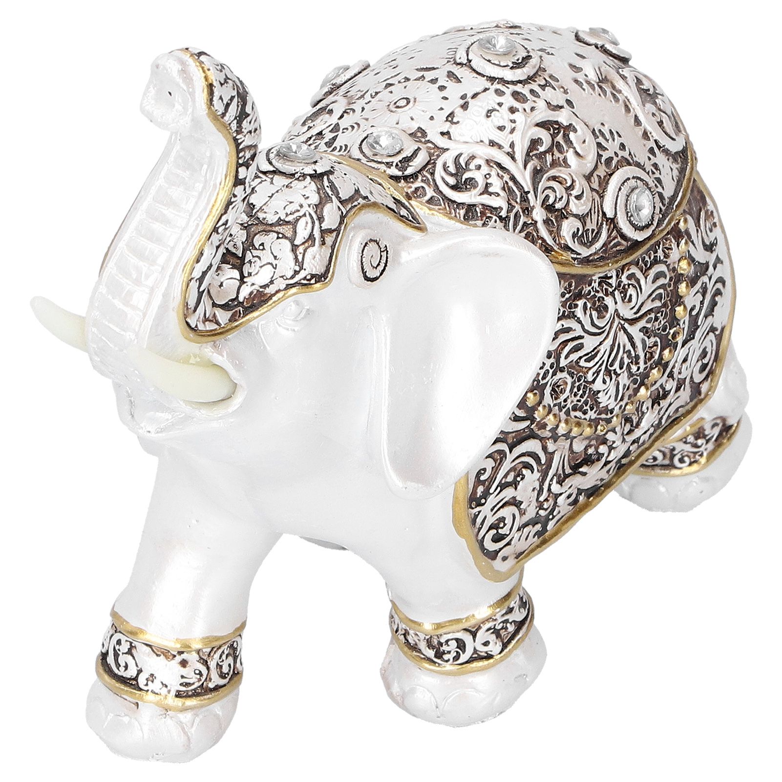 Resin Elephant Feng Shui Statue Wealth Lucky Figurine Crafts Home Office Decor