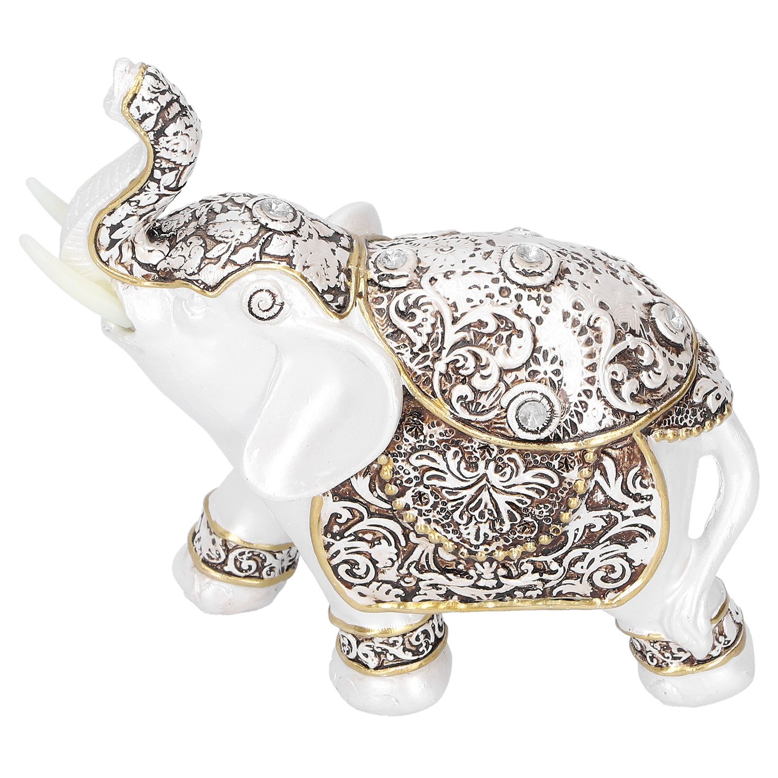 Resin Elephant Feng Shui Statue Wealth Lucky Figurine Crafts Home Office Decor view 3